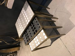 Set of 3 Klimt Nesting Tables in Shagreen, Shell, and Brass by R&Y Augousti