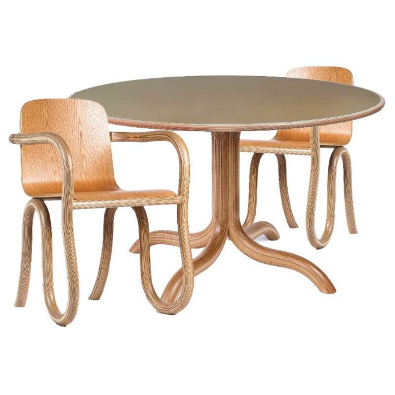 Kolho original dining table, earth & natural dining chairs by Made By Choice 
Kolho Collection with Matthew Day Jackson
Dimensions: 75 x 120 cm (Table), 54 x 54 x 77 cm (Chair)
Materials: Plywood 

Also Available: Spectrum Green, Just Rose,