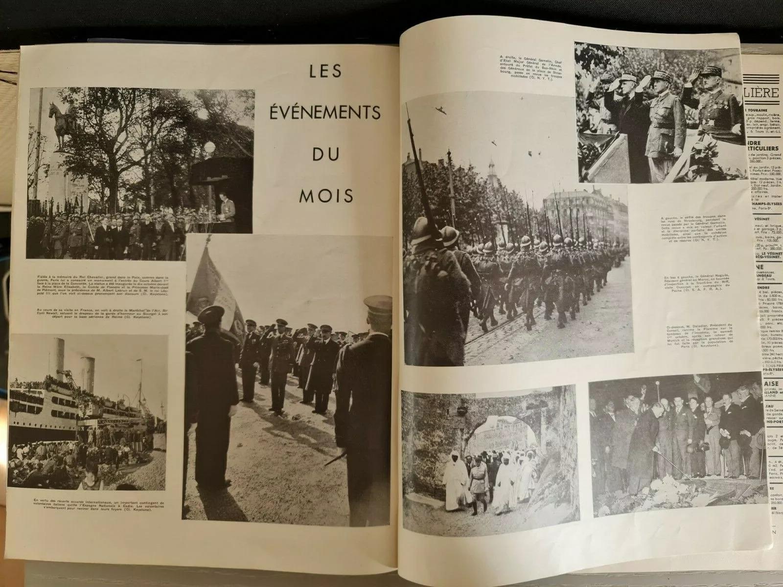 Mid-20th Century Set of 3 La Belle France Magazines – October, November, December 1938 - 3Y03 For Sale