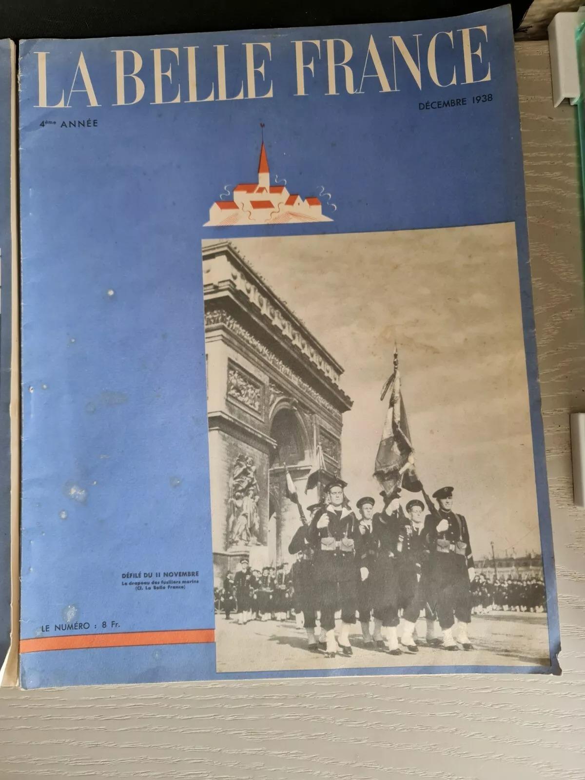 Set of 3 La Belle France Magazines – October, November, December 1938 - 3Y03 For Sale 2