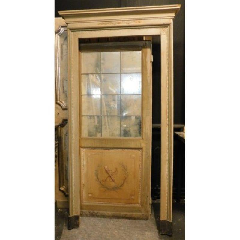 Juego de 3 puertas interiores de cristal lacadas y pintadas, una con espejos, Italia Vidrio en venta