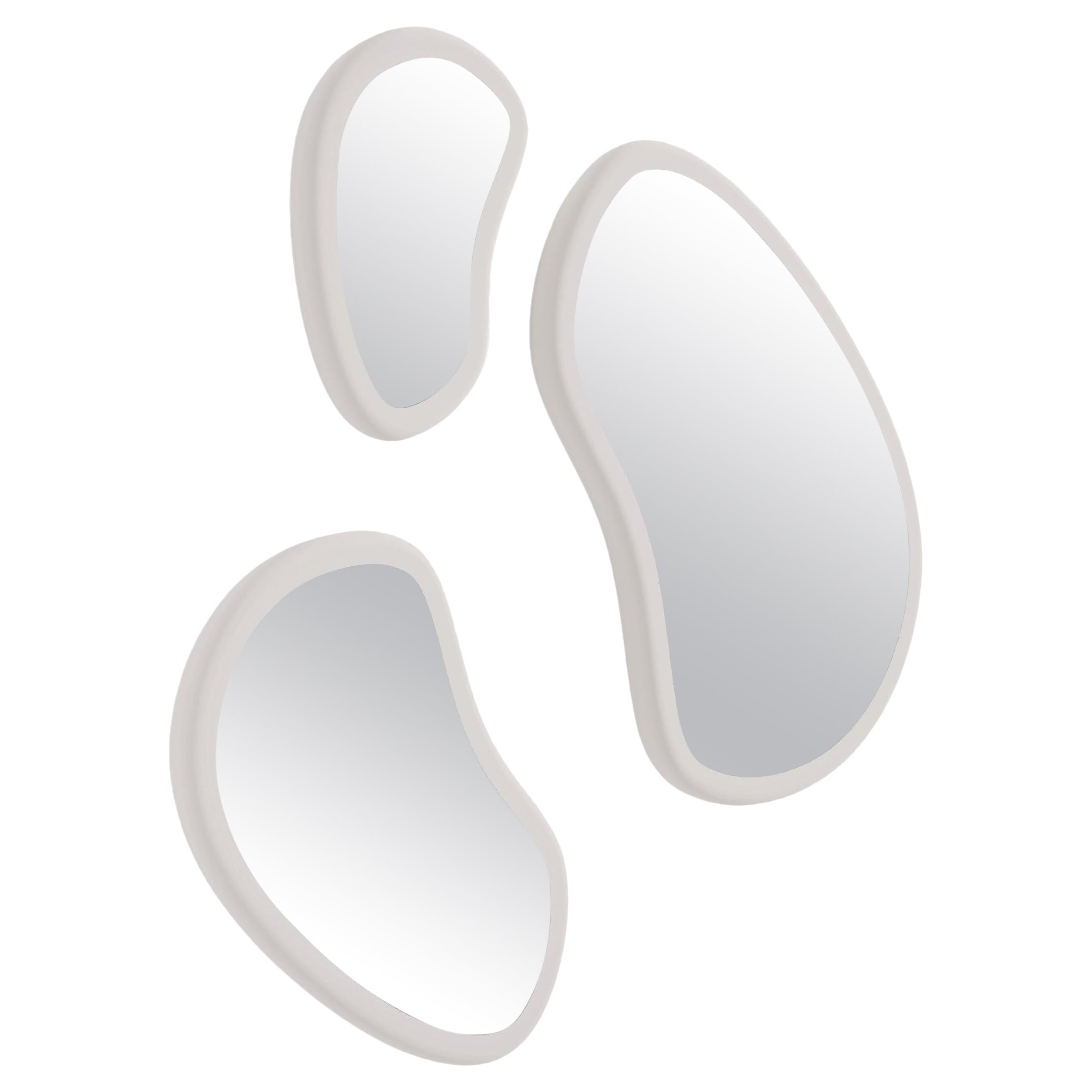 Lot de 3 miroirs laqués Laghi Contemporary en vente