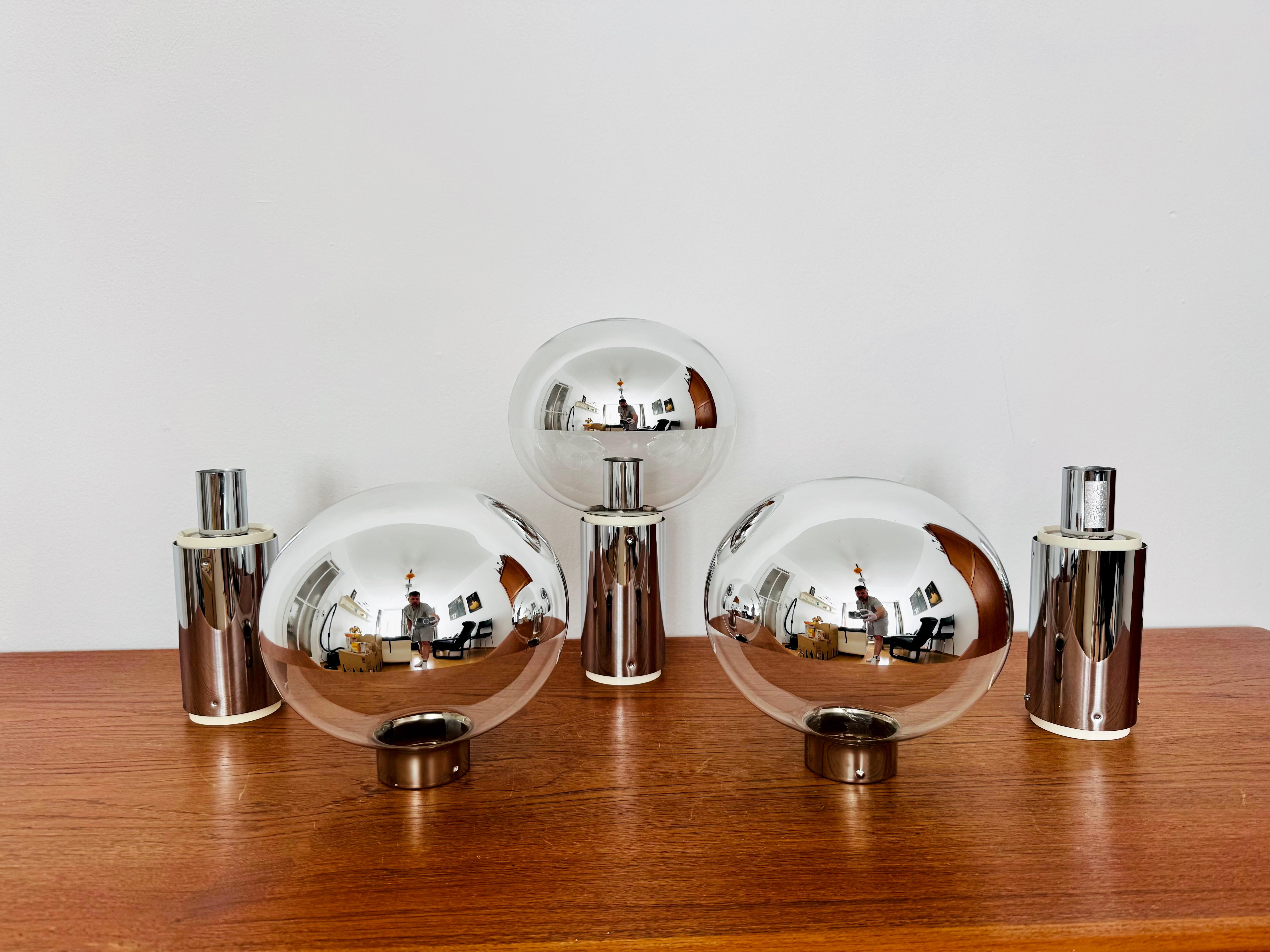 Ensemble de 3 grandes lampes encastrées modernistes des années 1970 par Motoko Ishii pour Staff en vente 6