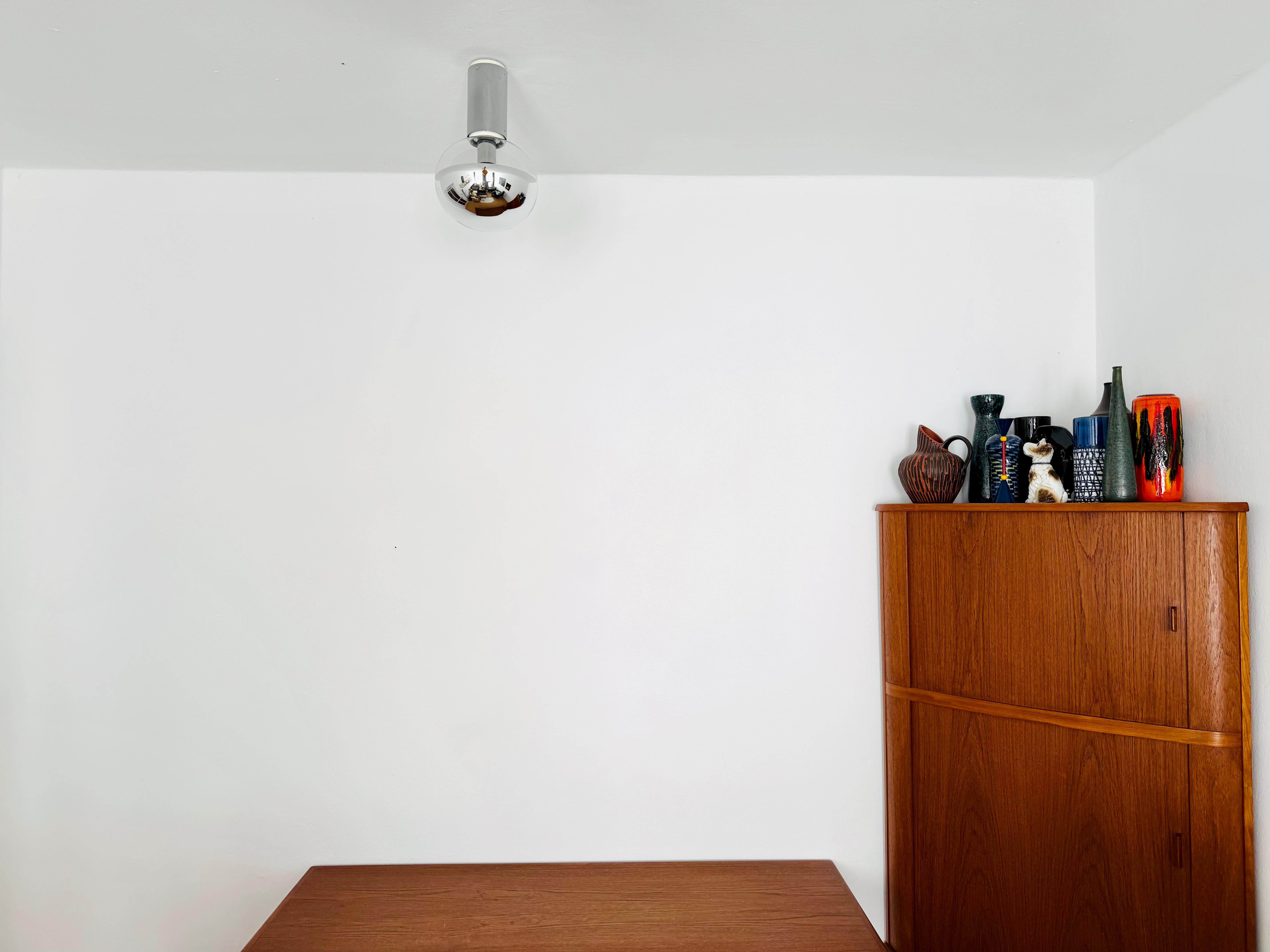 Métal Ensemble de 3 grandes lampes encastrées modernistes des années 1970 par Motoko Ishii pour Staff en vente