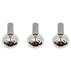 Set of 3 Large 1970s Modernist Flush Lamps by Motoko Ishii for Staff