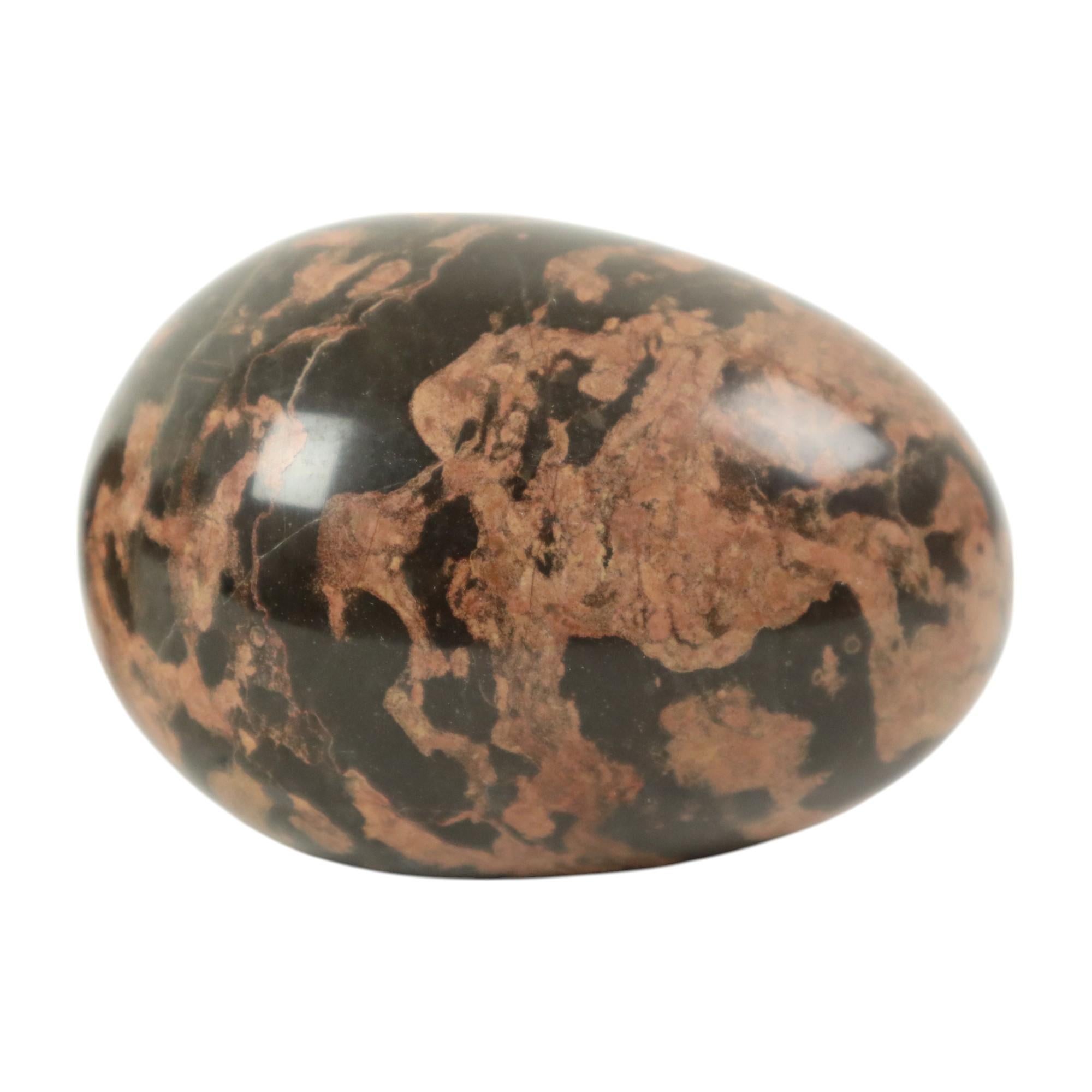 Set of 3 Large Eggs Solid Marble Natural Stone Decorative For Sale 3