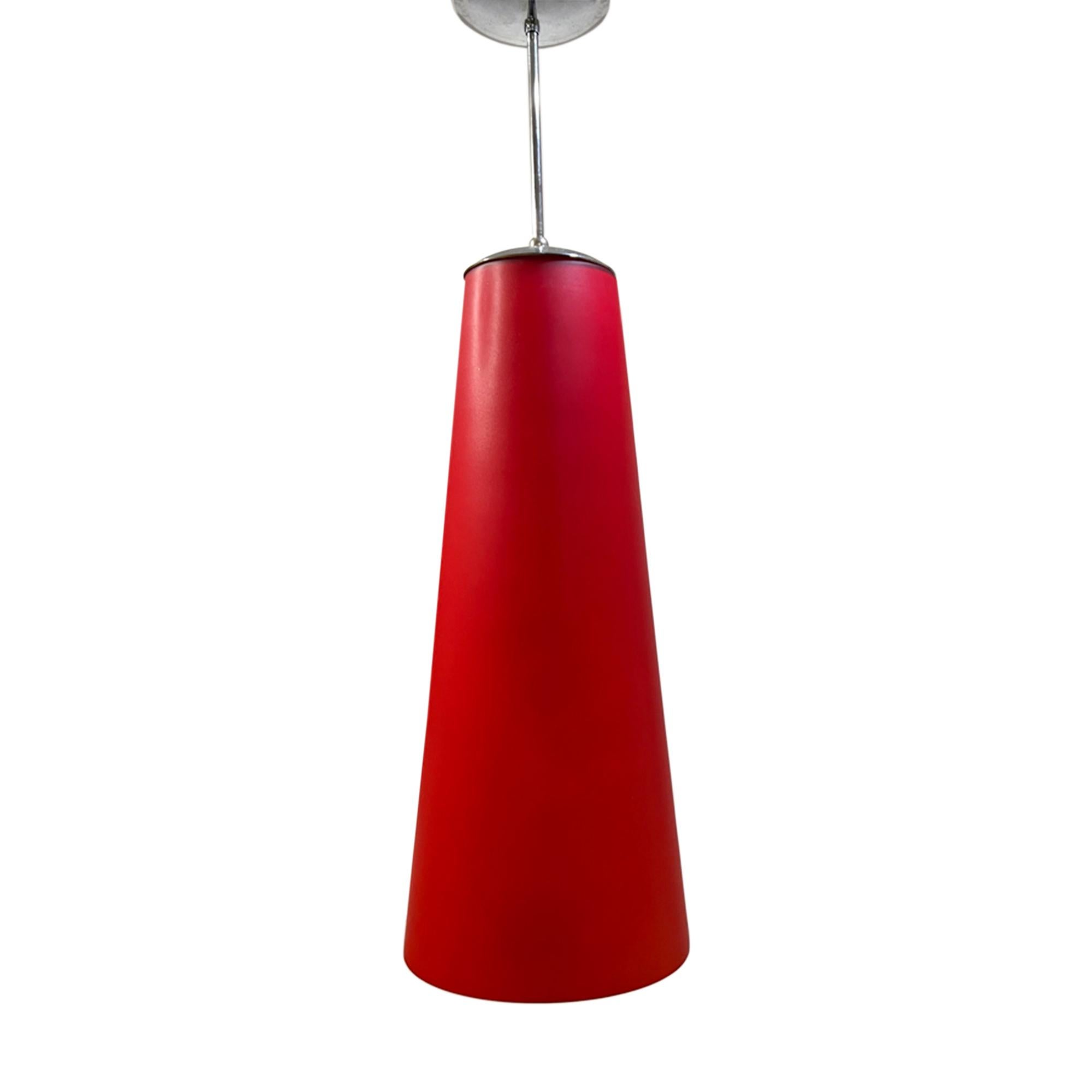 modern red glass pendant lights