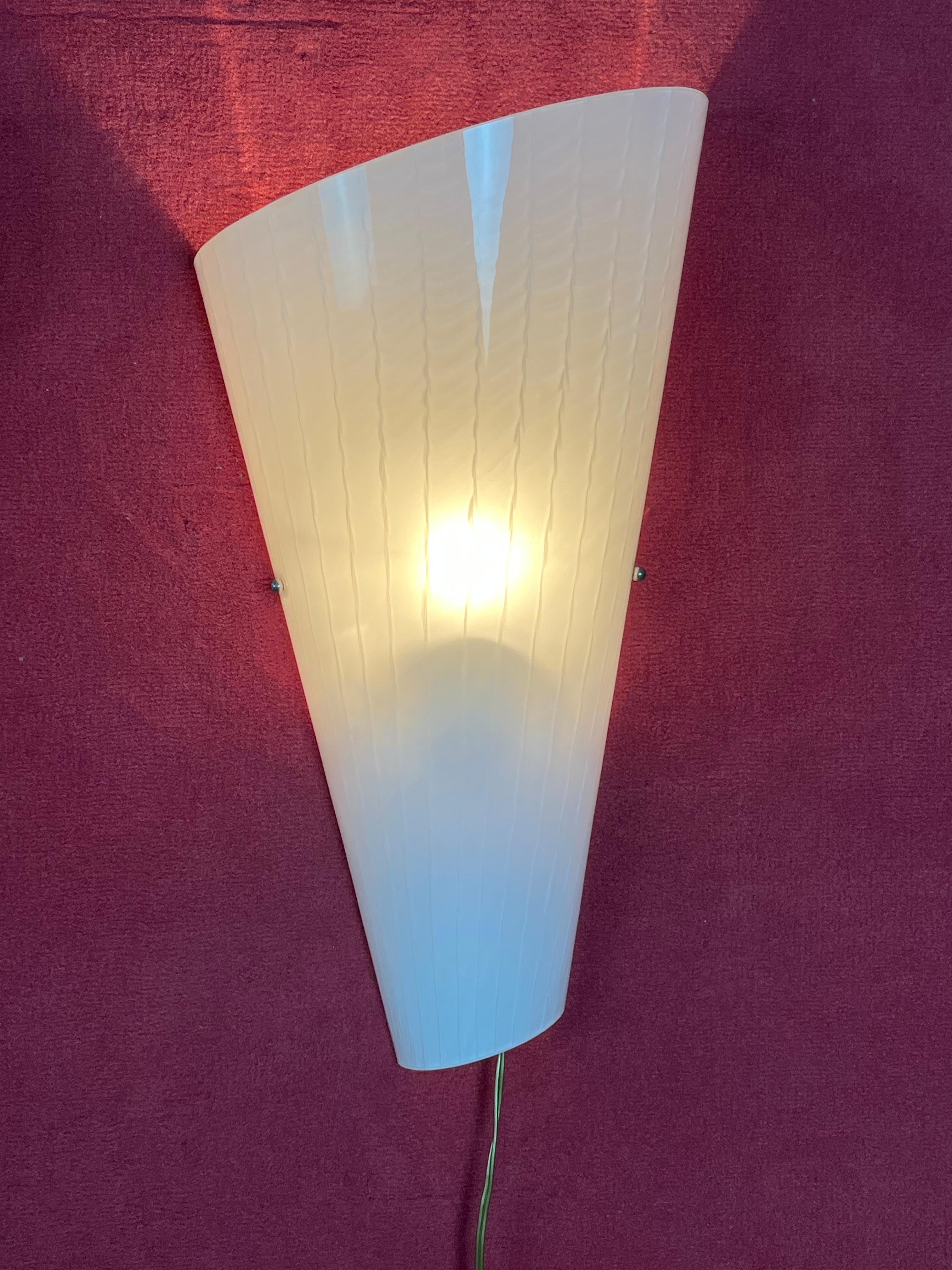 Set di 3 grandi lampade da parete in vetro di Murano, anni '80 in vendita 1