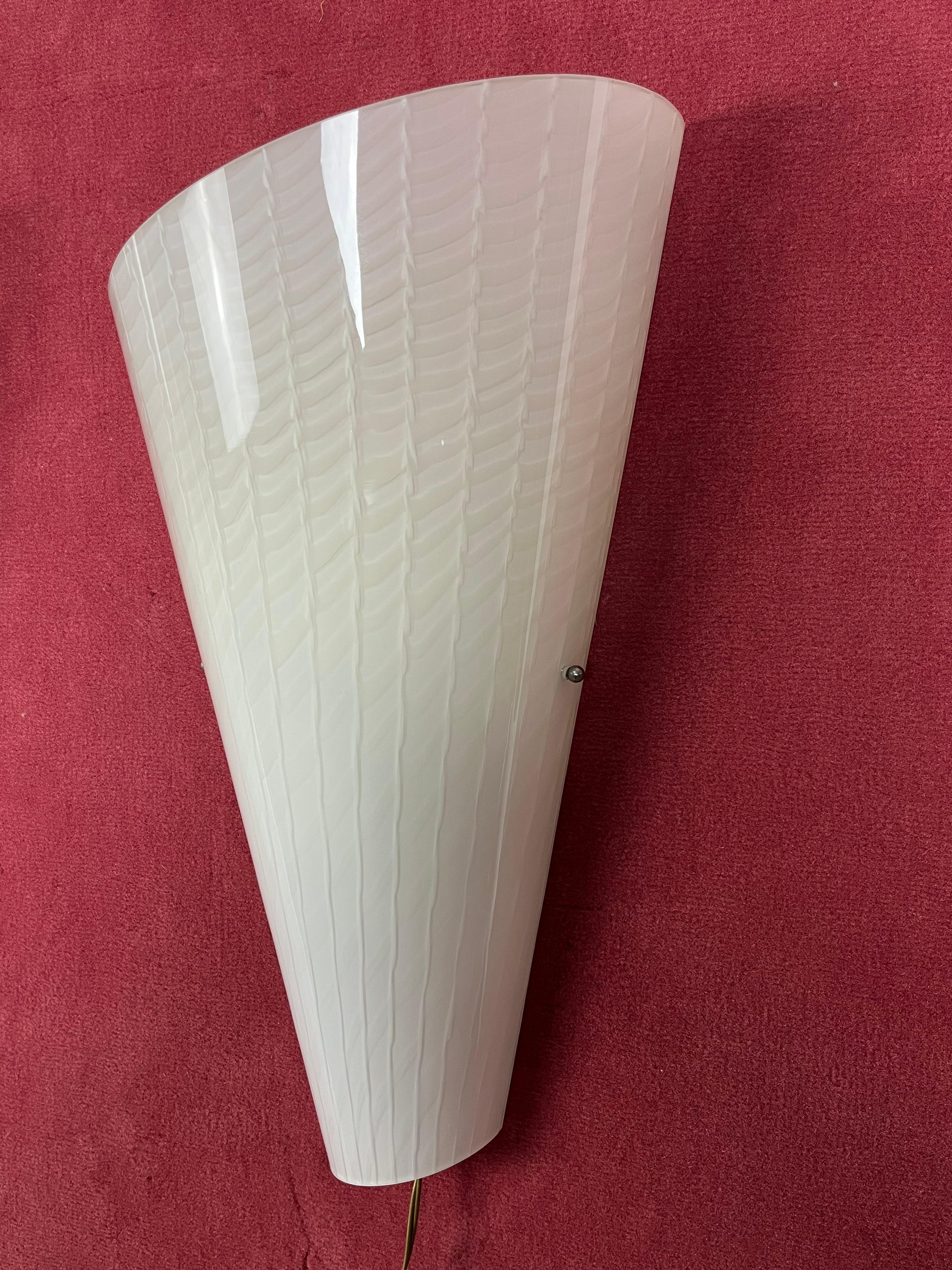 Set di 3 grandi lampade da parete in vetro di Murano, anni '80 in vendita 2