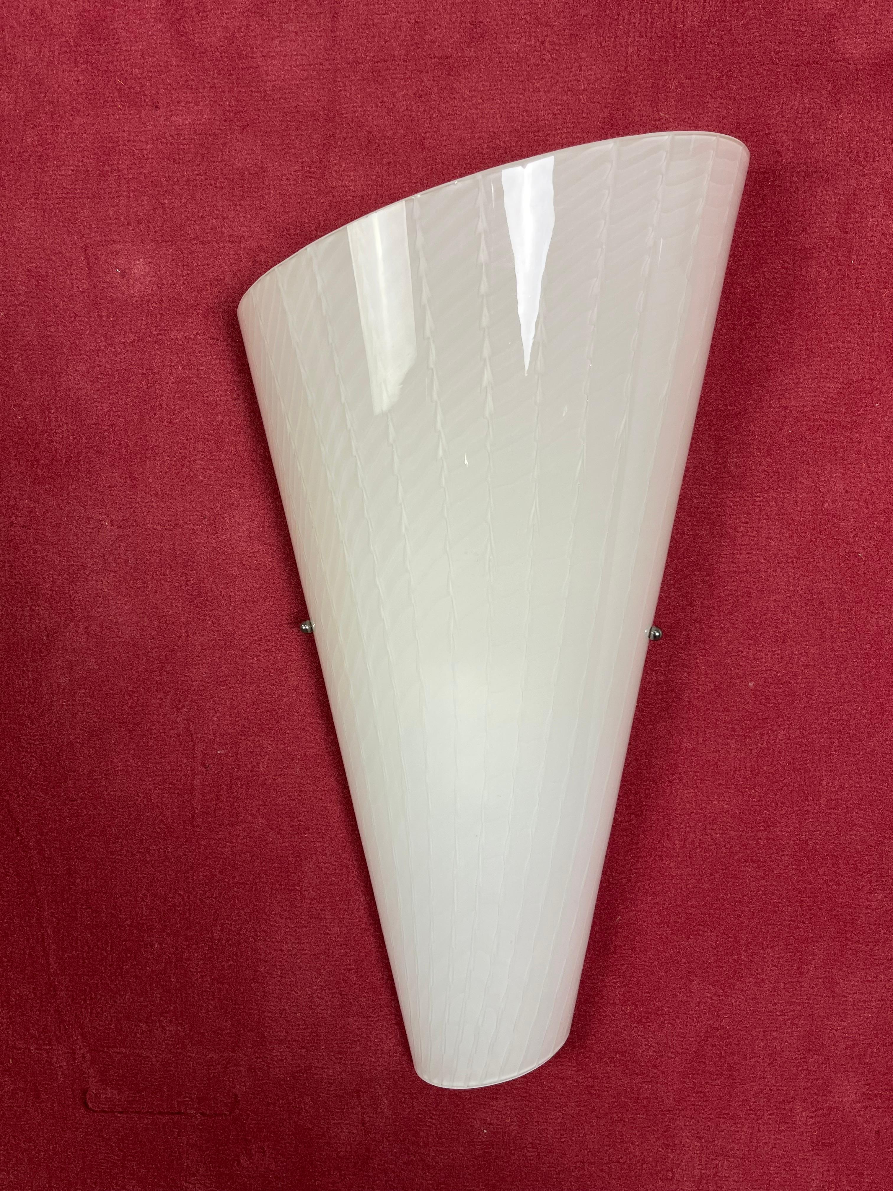 Set di 3 grandi lampade da parete in vetro di Murano, anni '80 in vendita 3