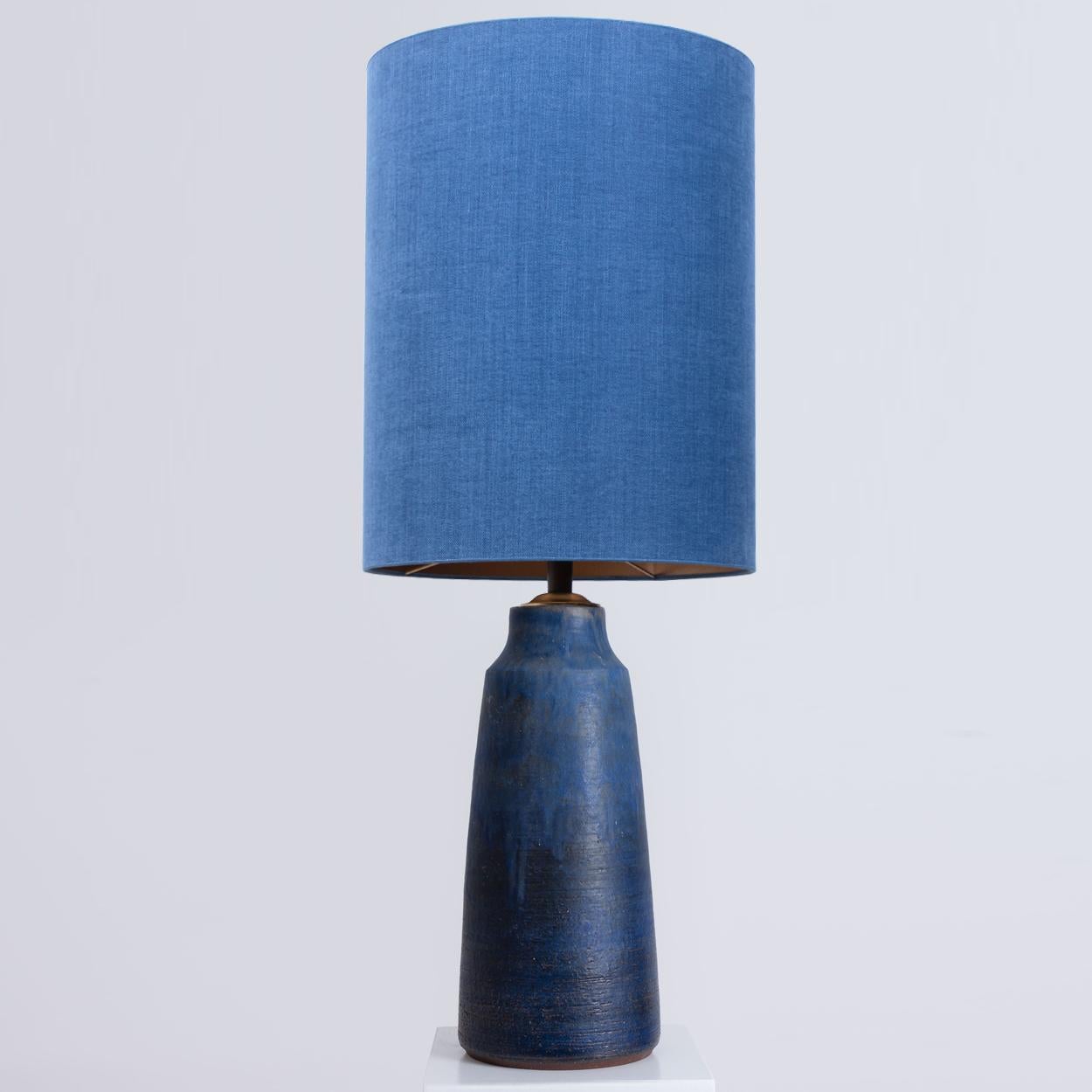 Set of 3 Large Table Lamps with New Silk Custom Made Lampshade René Houben 1960s For Sale 1