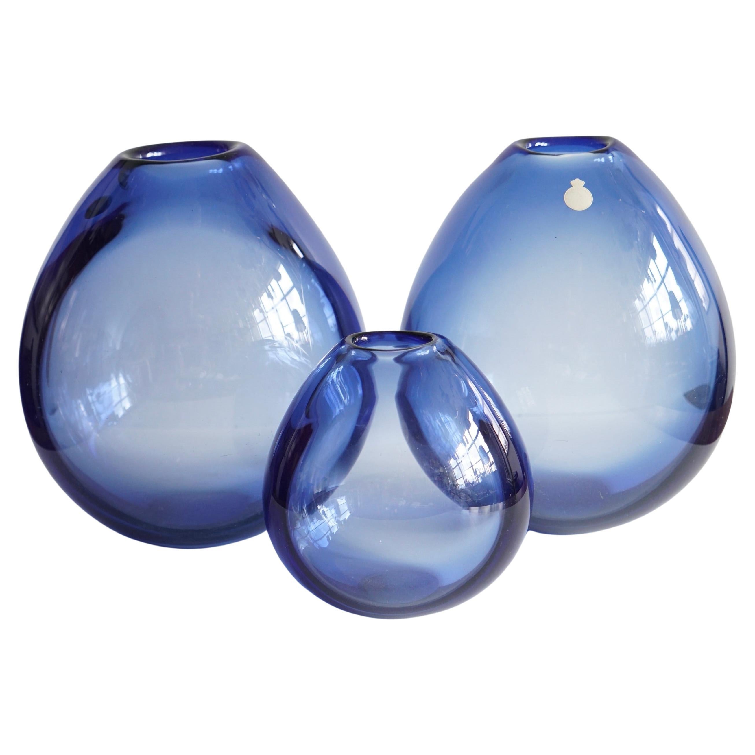Set of 3 large vases by Per Lutken For Sale
