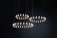 Set Of 3 Selenite III, IV And V Pendant Lamps by Aver