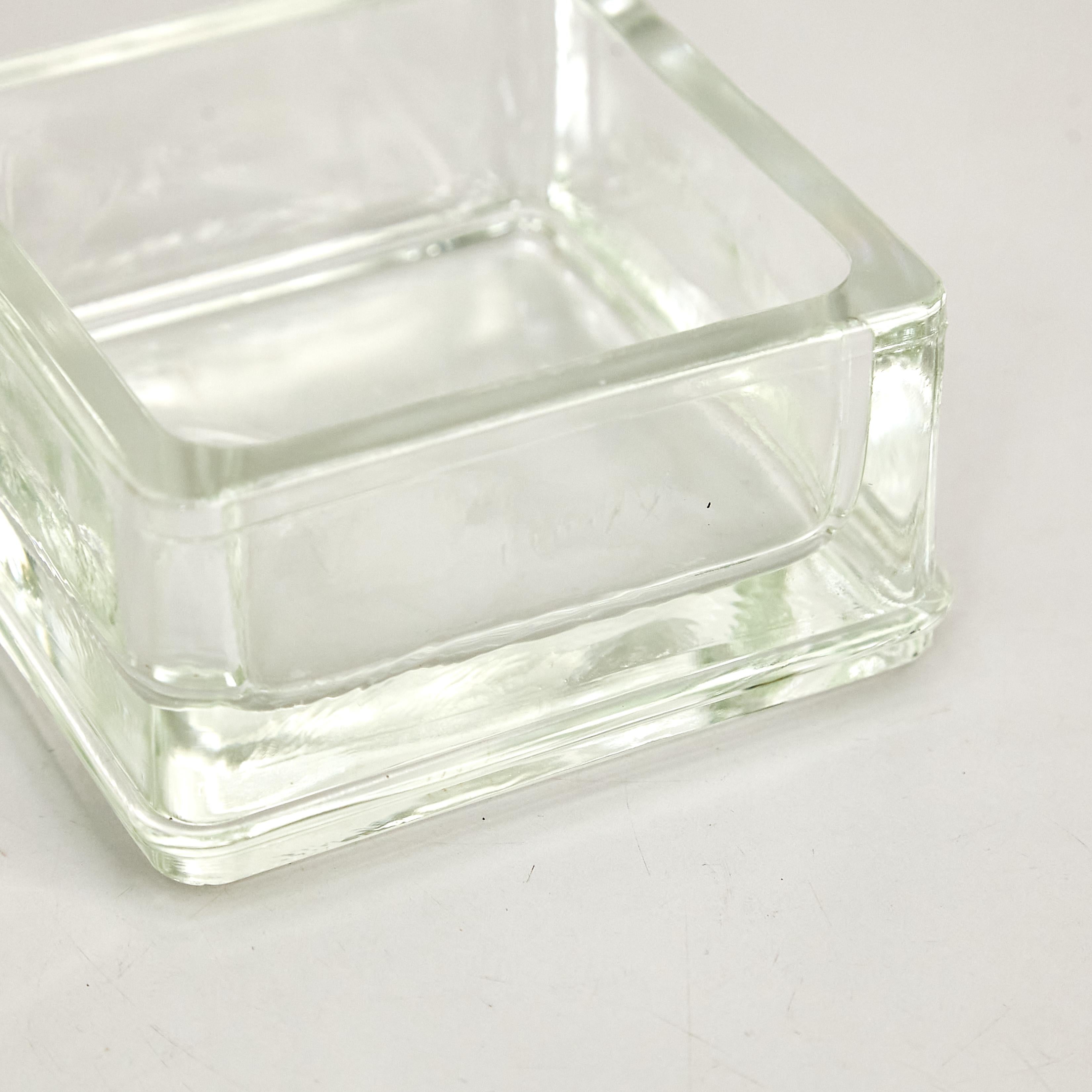 Glass Set of 3 Le Corbusier, Charlotte Perriand Ashtray for Lumax For Sale