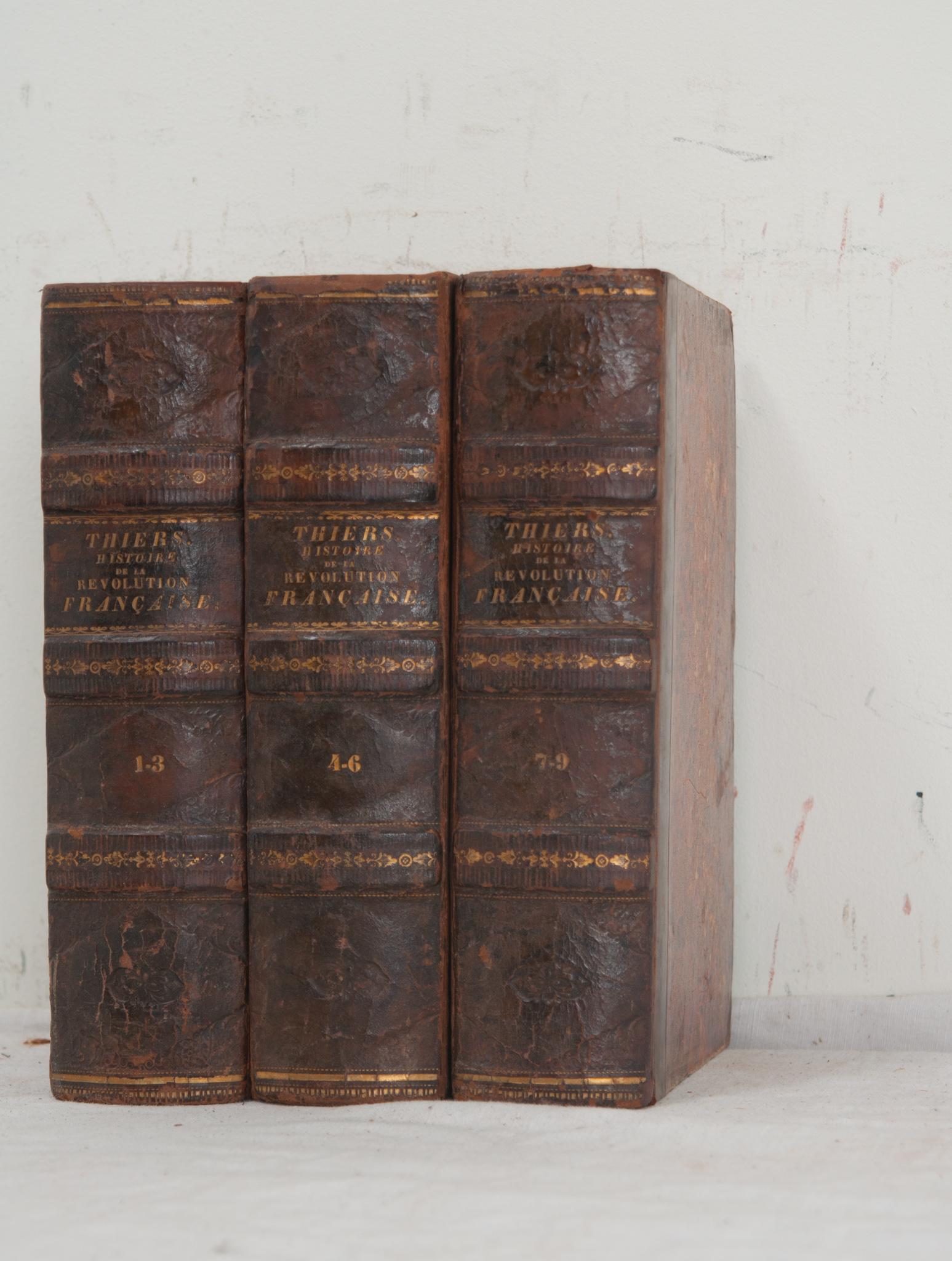 Other Set of 3 Leather Bound French Revolution Books