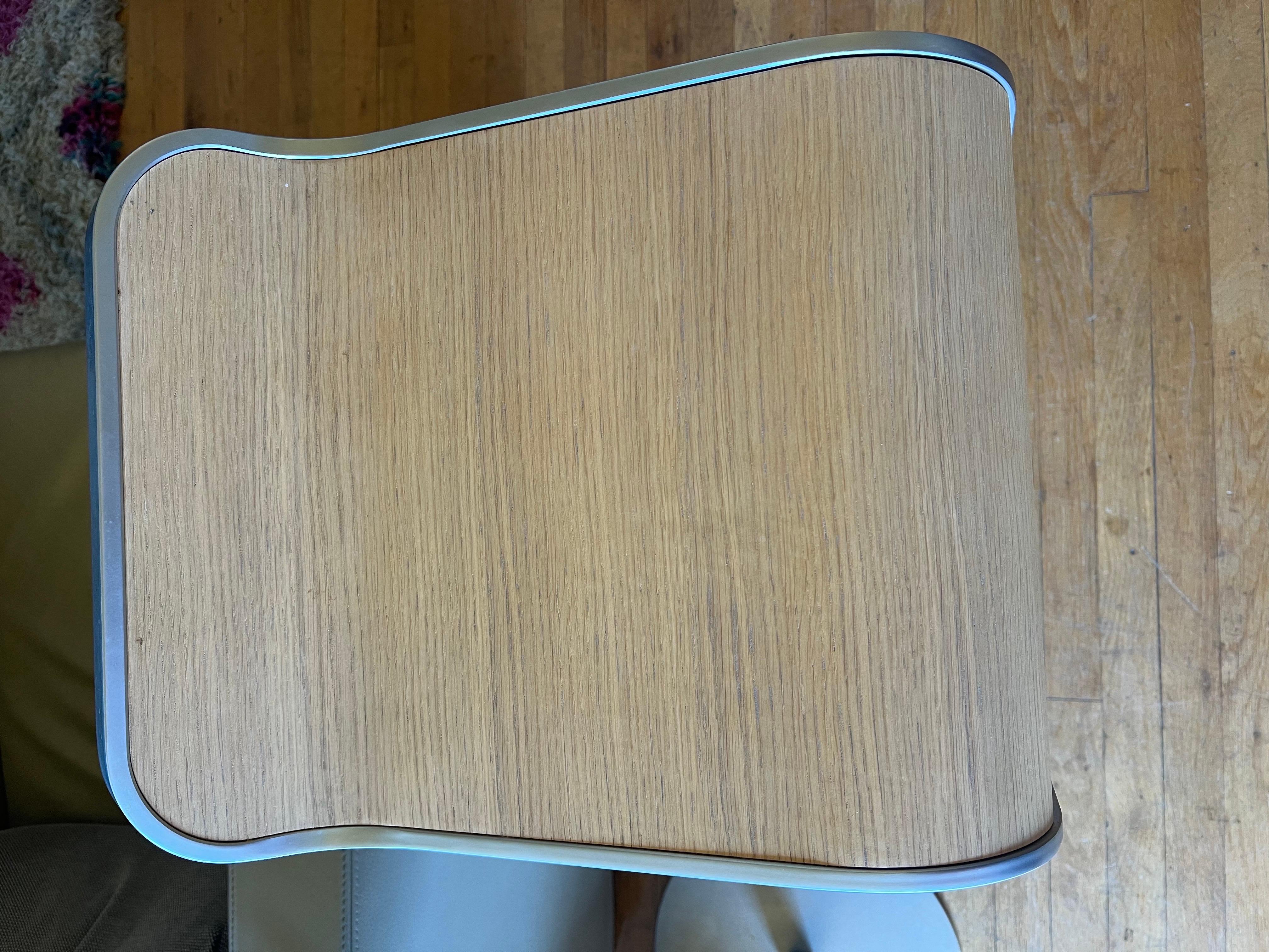 Set of 3 Lem Piston Barstools in Oak and Chrome for LaPalma Italy in Oak 1
