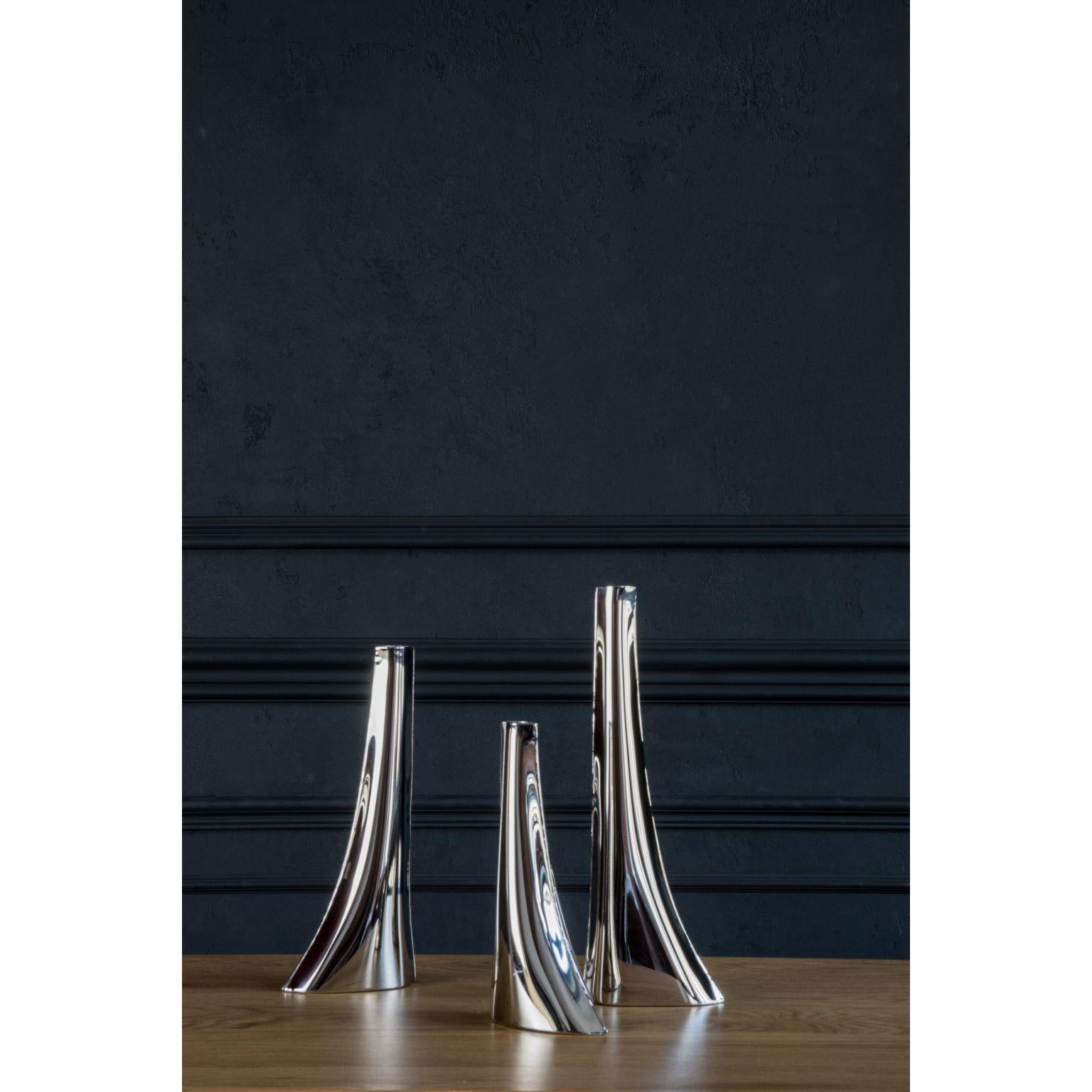 Organic Modern Set of 3 Leyki Vases by Zieta For Sale