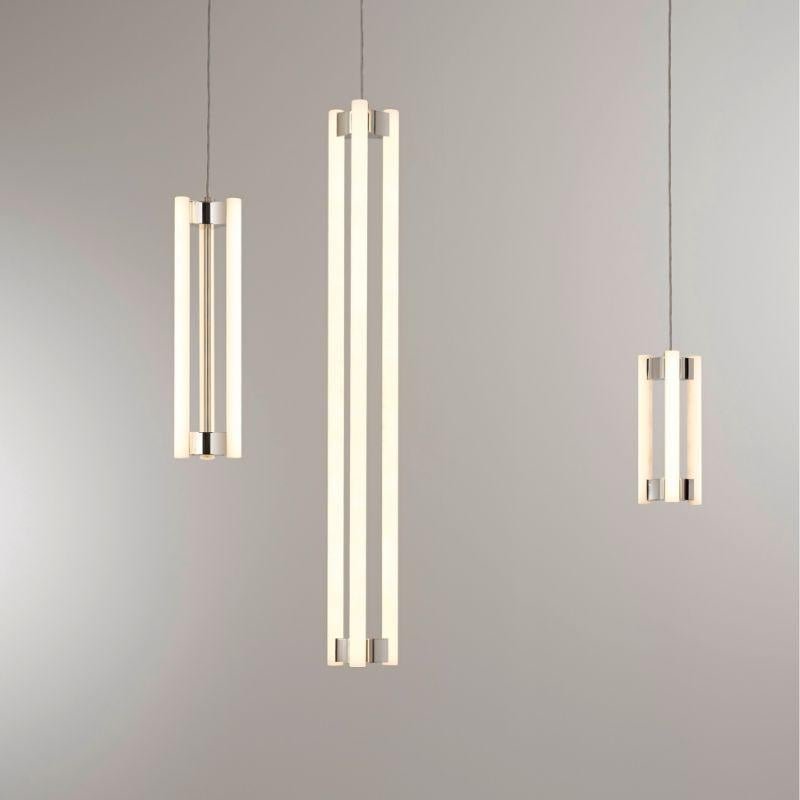 Contemporary Set of 3 LIA Suspensions, Brushed Brass by Kaia