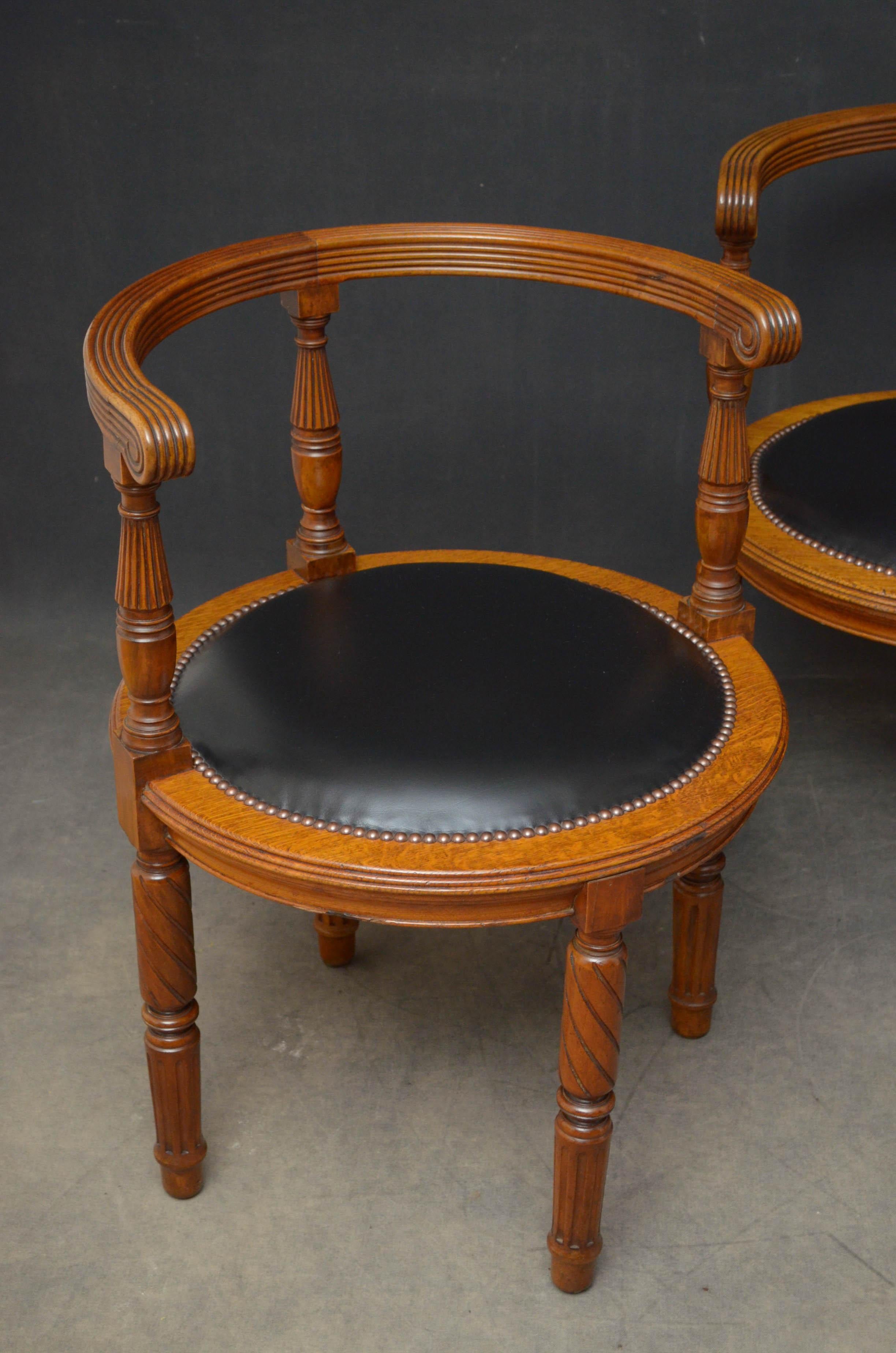 19th Century Set of 3 Library or Office Chairs