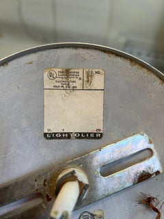 Set of 3 Lightolier pendant dome lamps