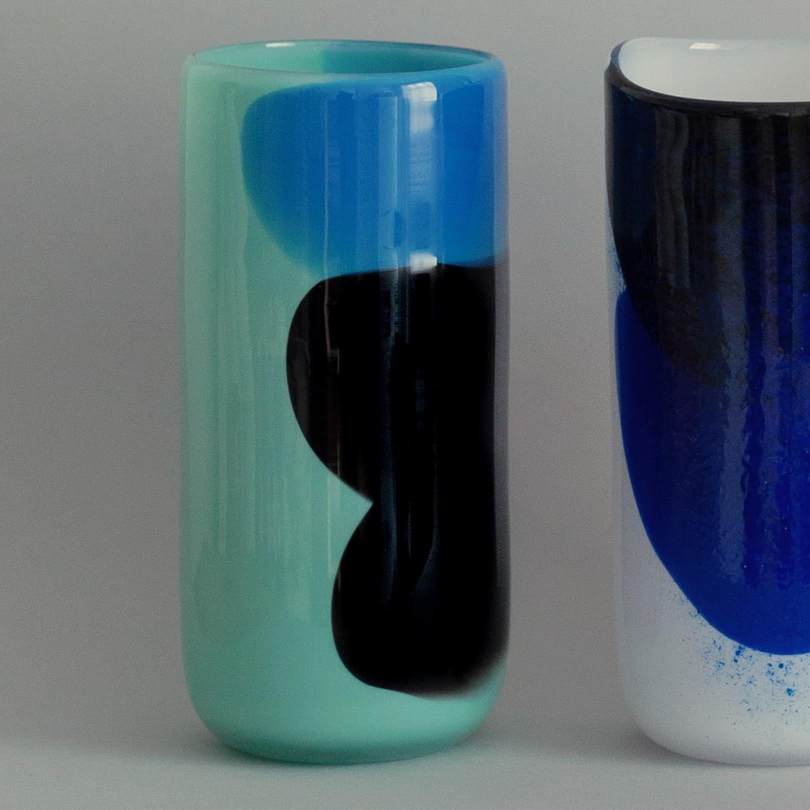 Post-Modern Set of 3 Lightscapes Vases by Derya Arpac For Sale