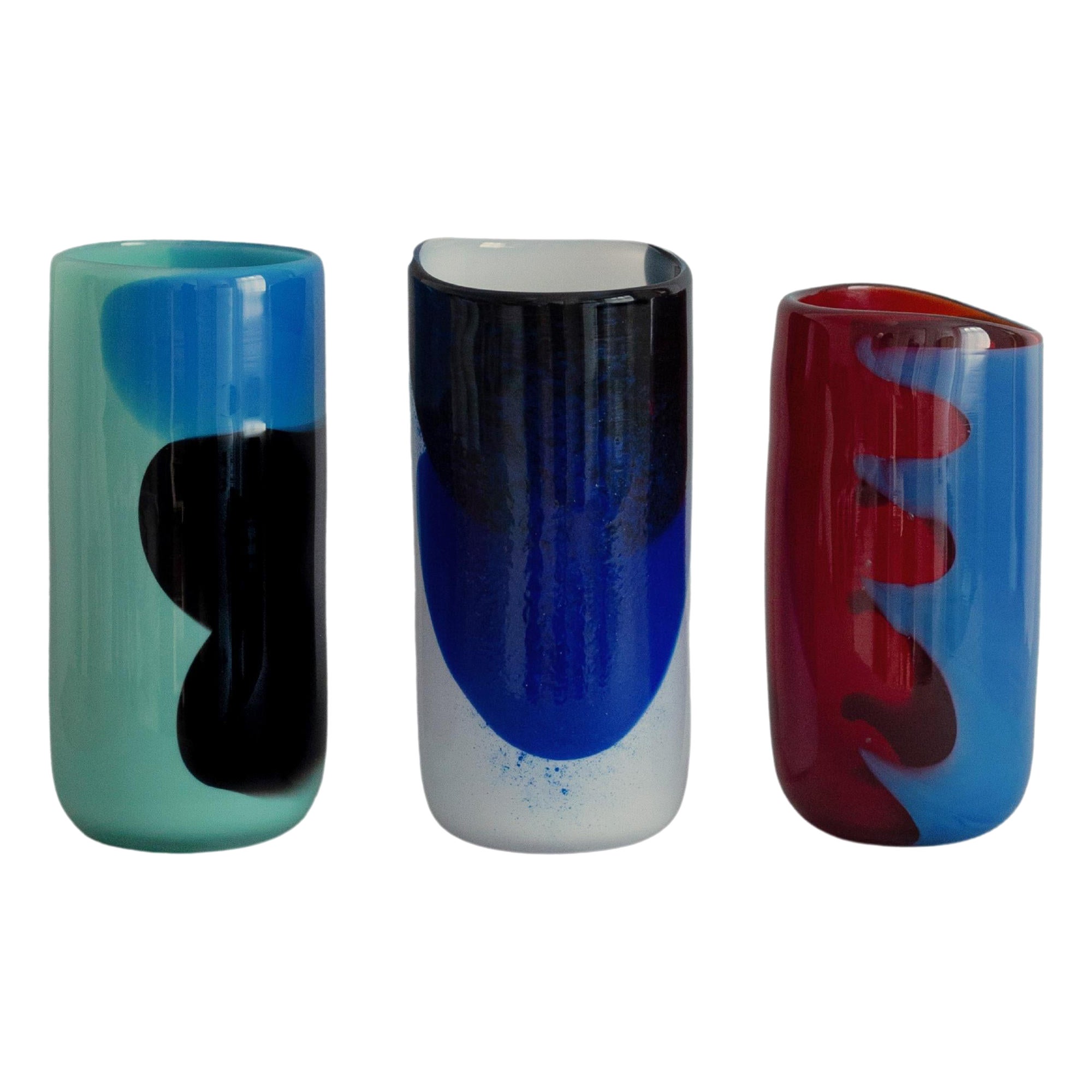 Set of 3 Lightscapes Vases by Derya Arpac For Sale
