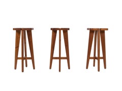 Set of 3 Lisa Johansson-Pape Pine Stools 'Apila' for Stockmann-Orne, 1960s