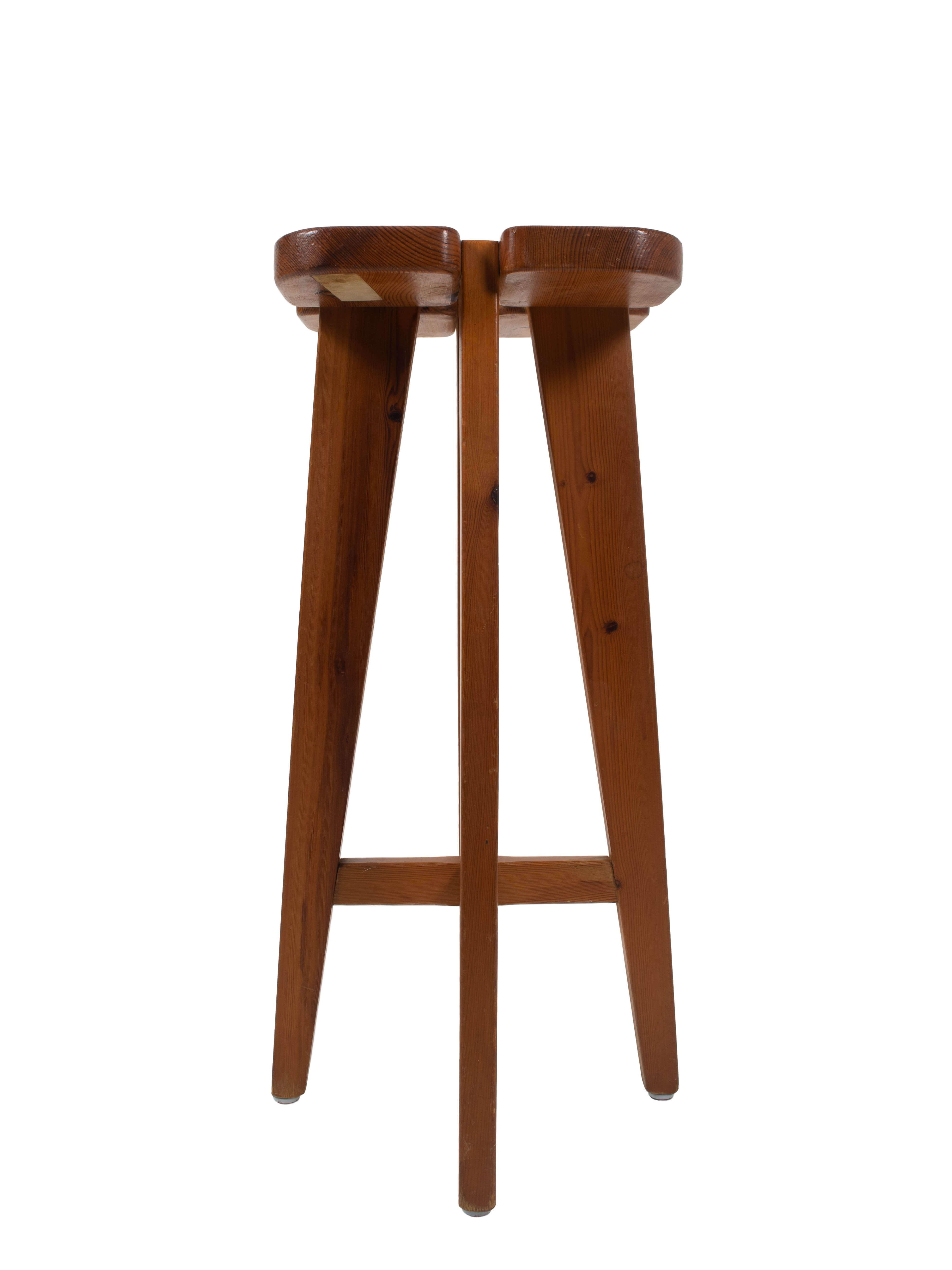 Mid-20th Century Set of 3 Lisa Johansson-Pape Pine Stools 'Apila' for Stockmann-Orne, 1960s