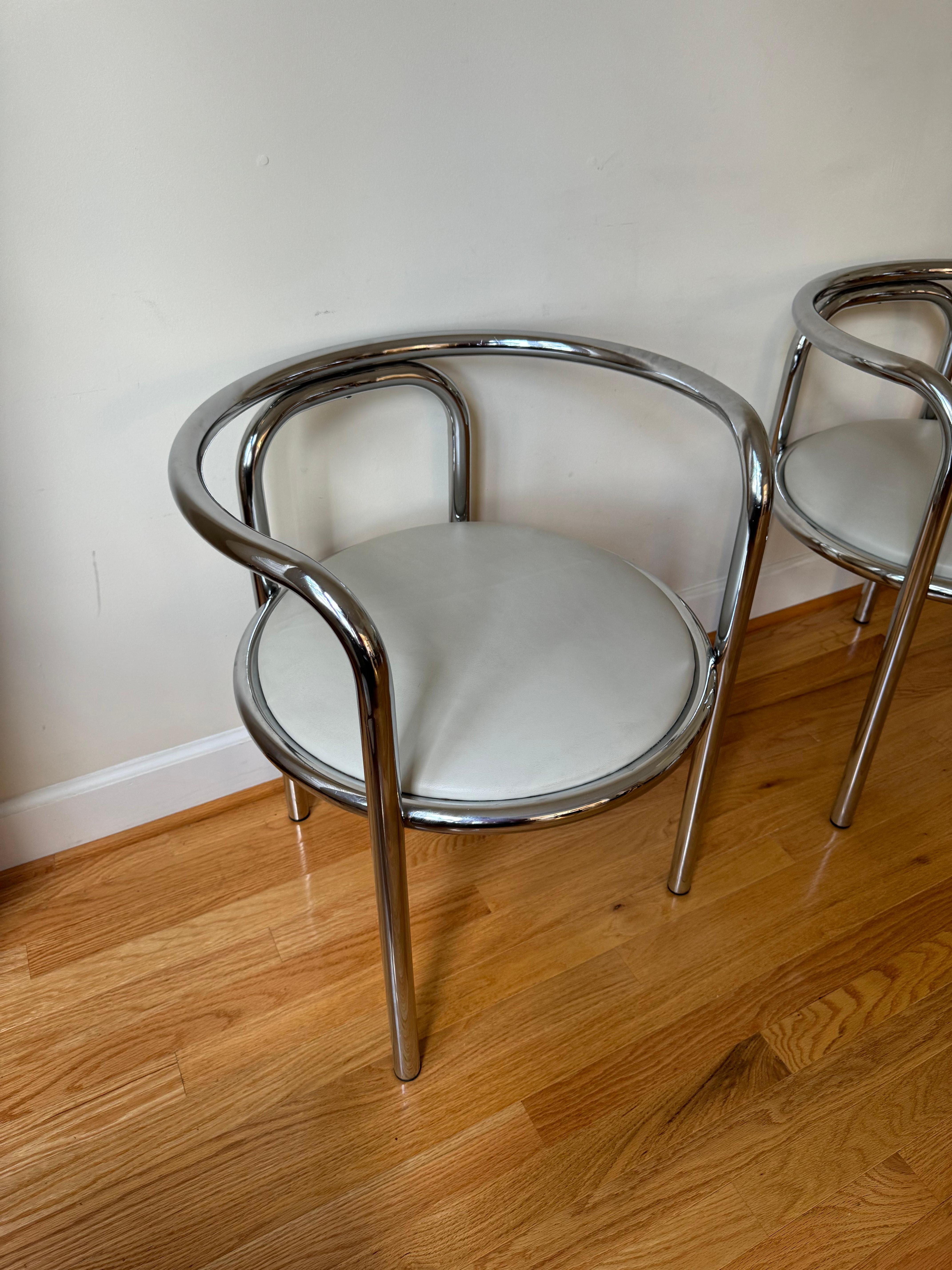 Set of 3 Locus Solus chairs by Gae Aulenti 3