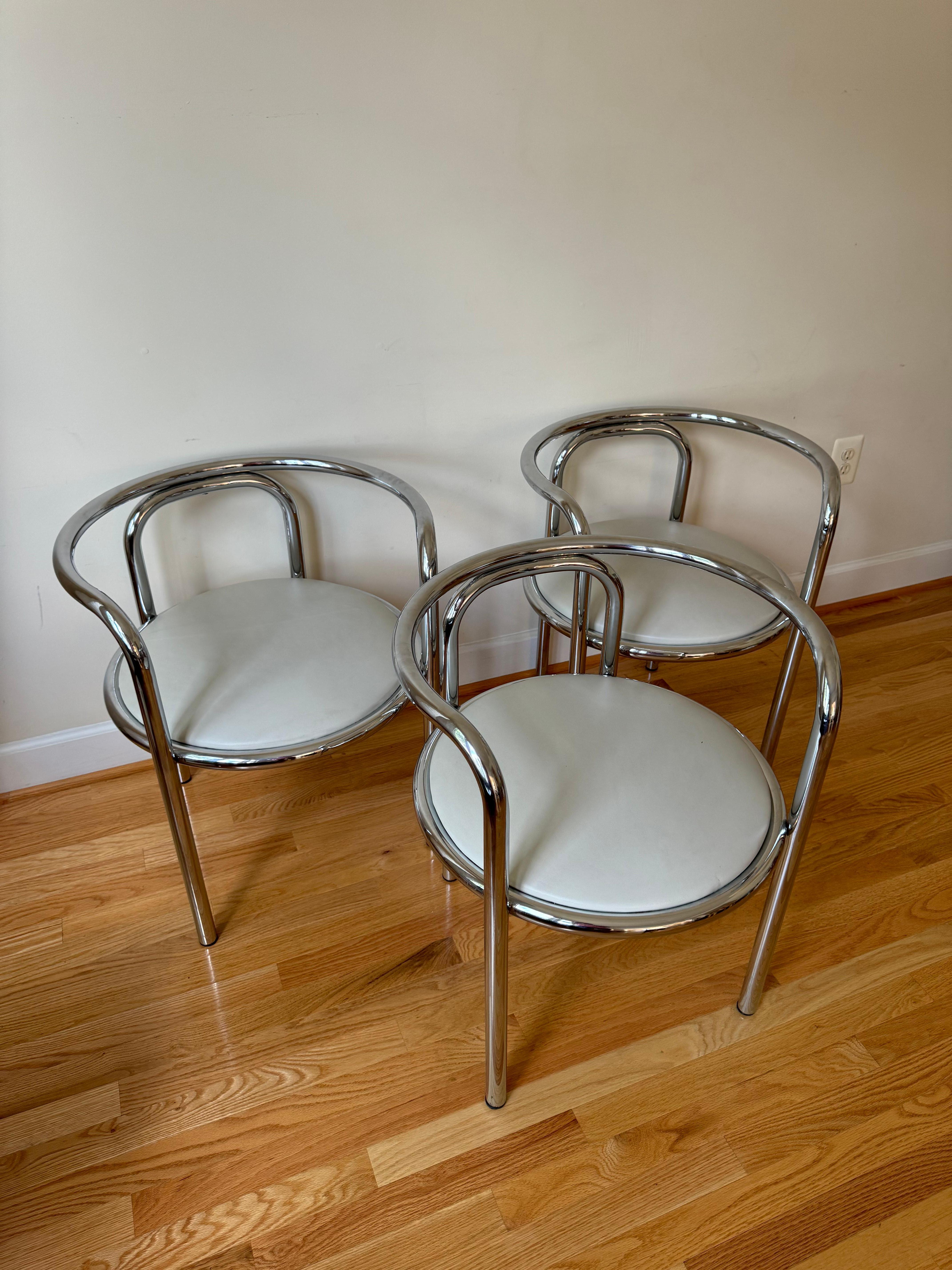 Set of 3 Locus Solus chairs by Gae Aulenti 4