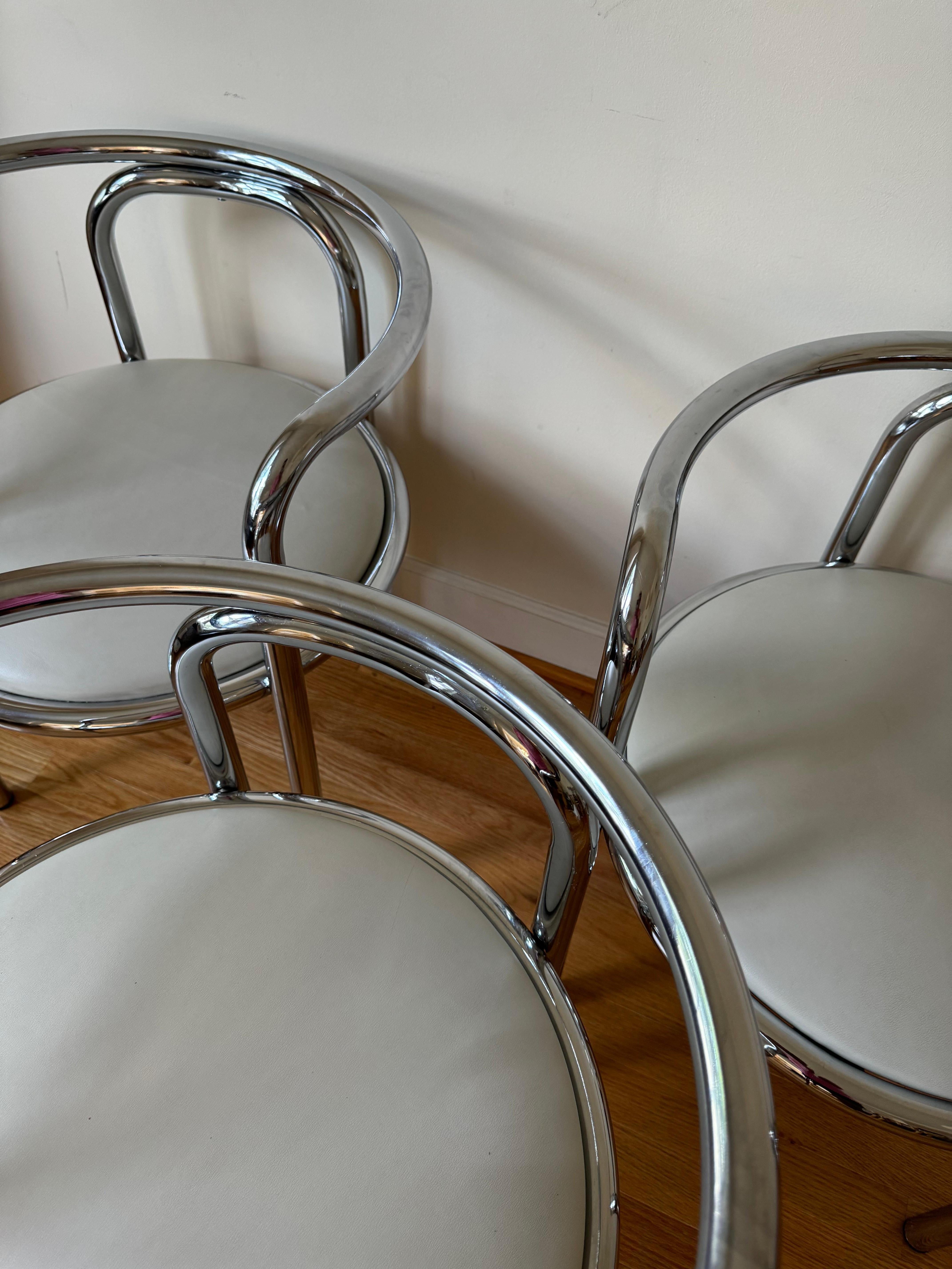Set of 3 Locus Solus chairs by Gae Aulenti 7