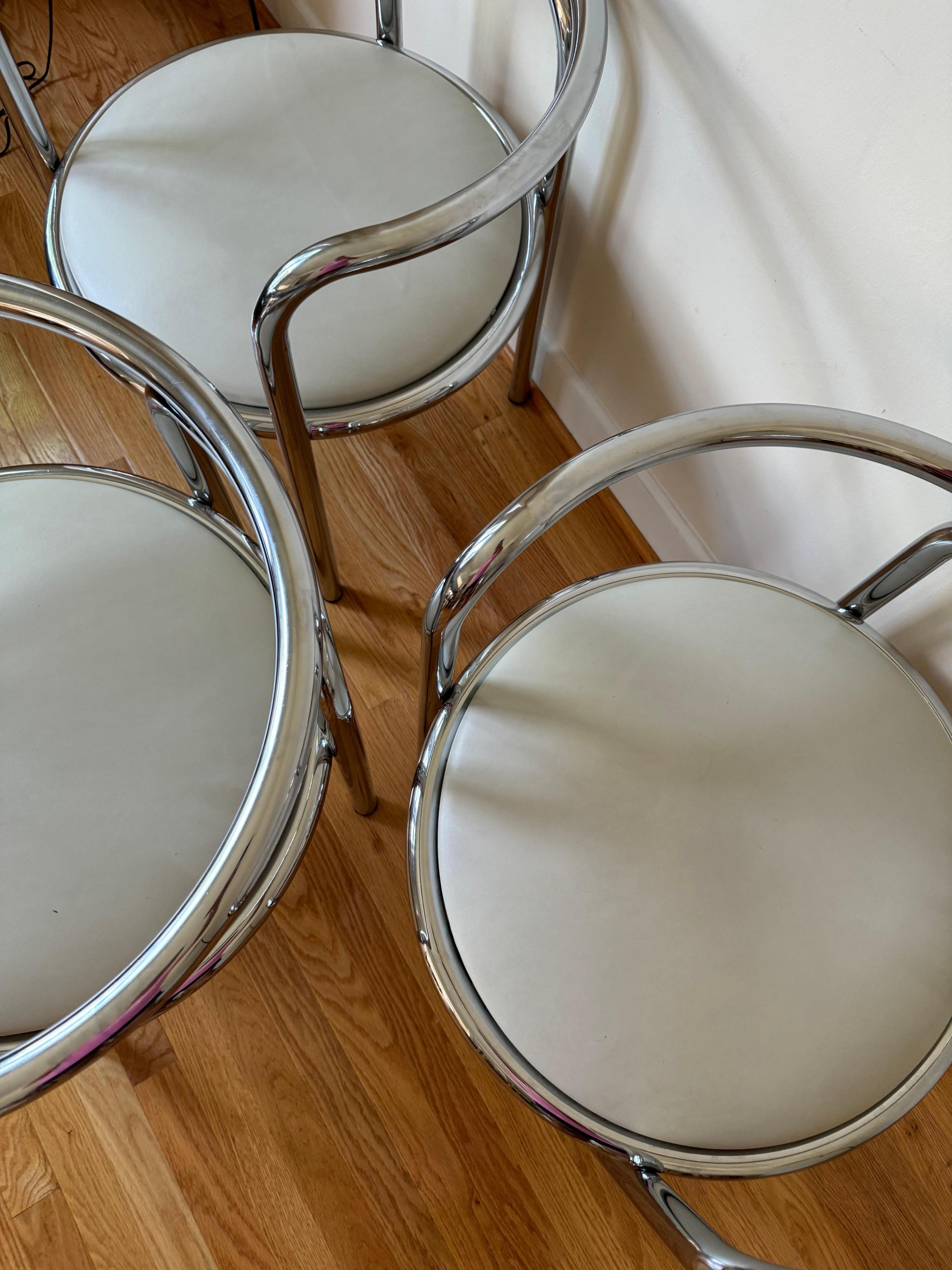Set of 3 Locus Solus chairs by Gae Aulenti 9