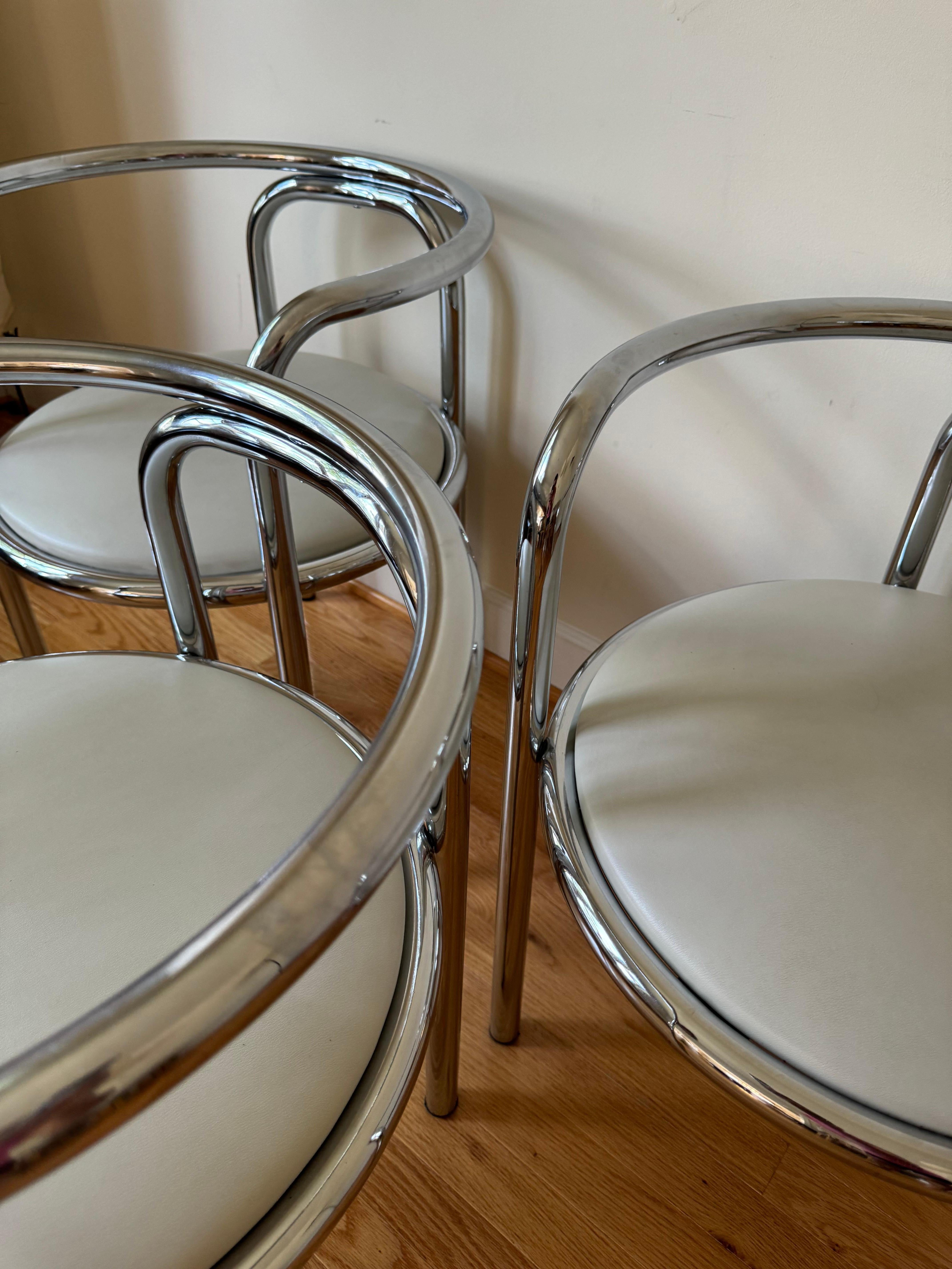 Set of 3 Locus Solus chairs by Gae Aulenti 10