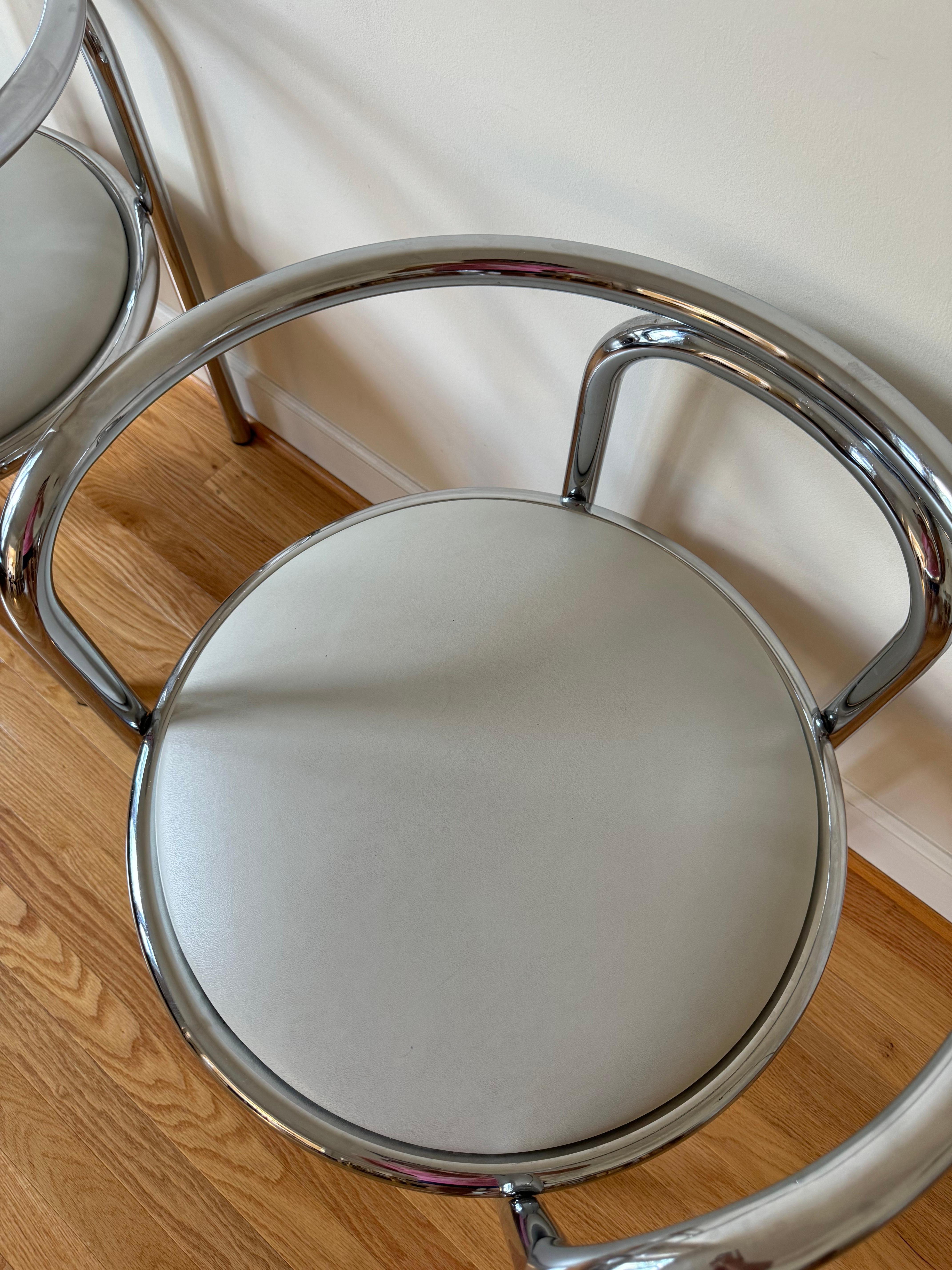 Set of 3 Locus Solus chairs by Gae Aulenti 2