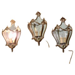Set of 3 Louis XV Style Maison Arlus Style French Wall Lights