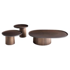Set of 3 Louisa Coffee Tables in Eucalyptus , Molteni&C, Made in Italy