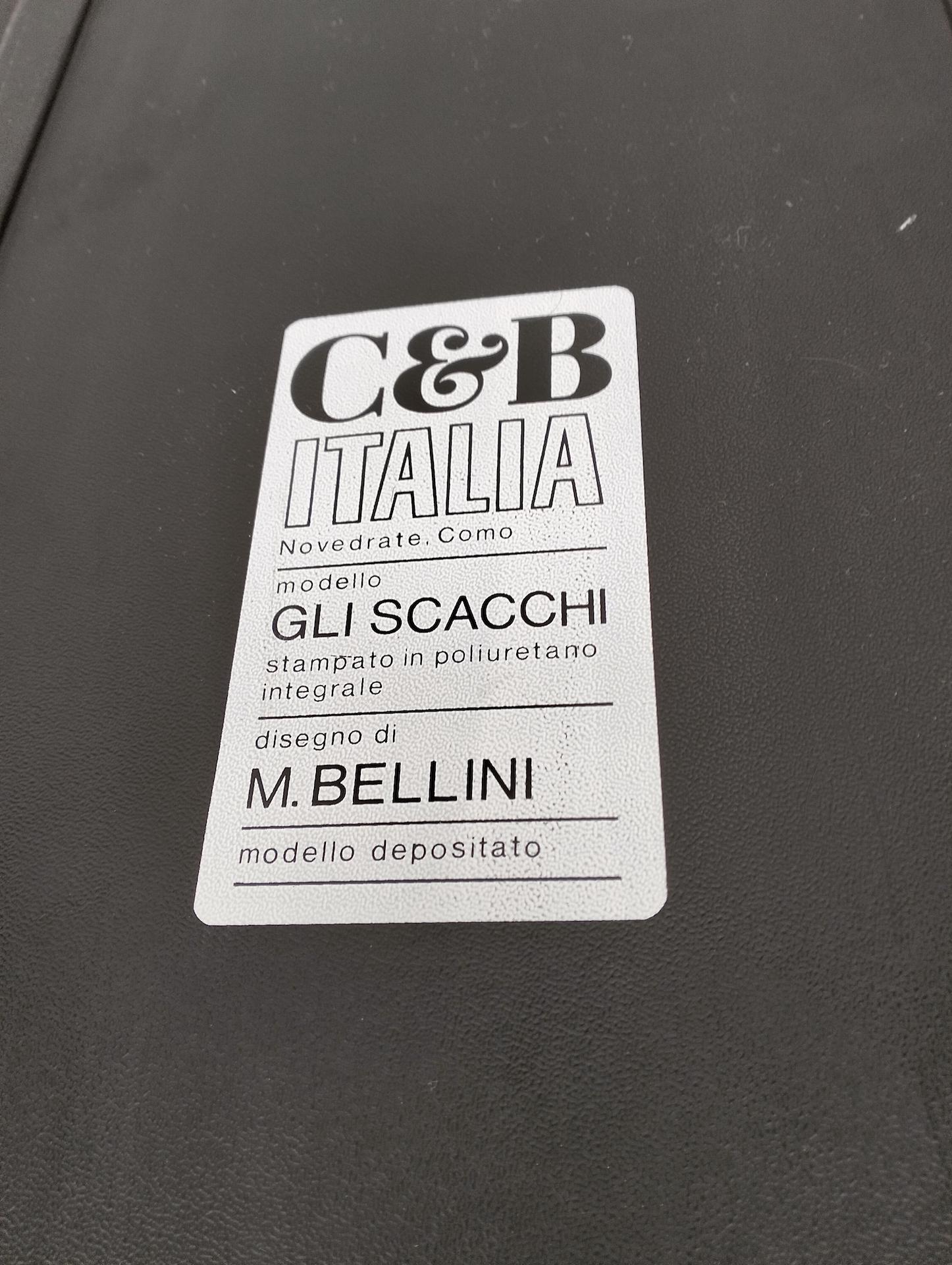 Set of 3 low tables/pouf “Gli Scacchi” by Mario Bellini per C&B Italia 70’s For Sale 3