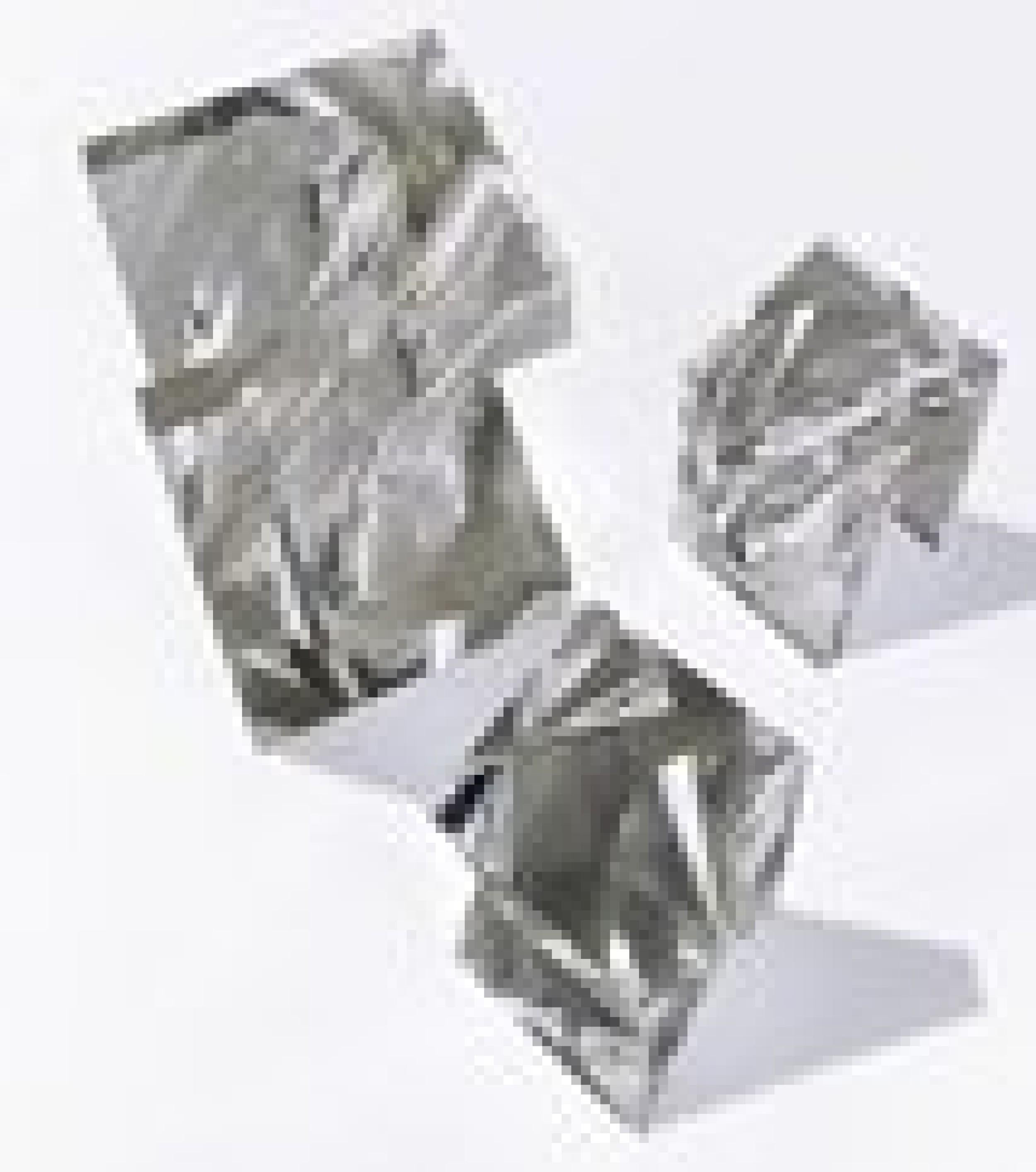 SET of 3 lucite table sculpture of concave cubes (PRICED AS SET)

Cube A): 3.25