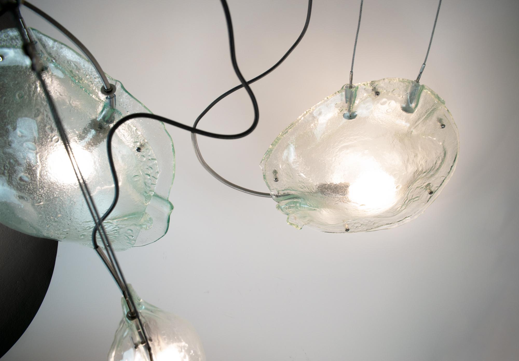 Lot de 3 lampes à suspension Madreperla Familia par A Moreno en vente 3