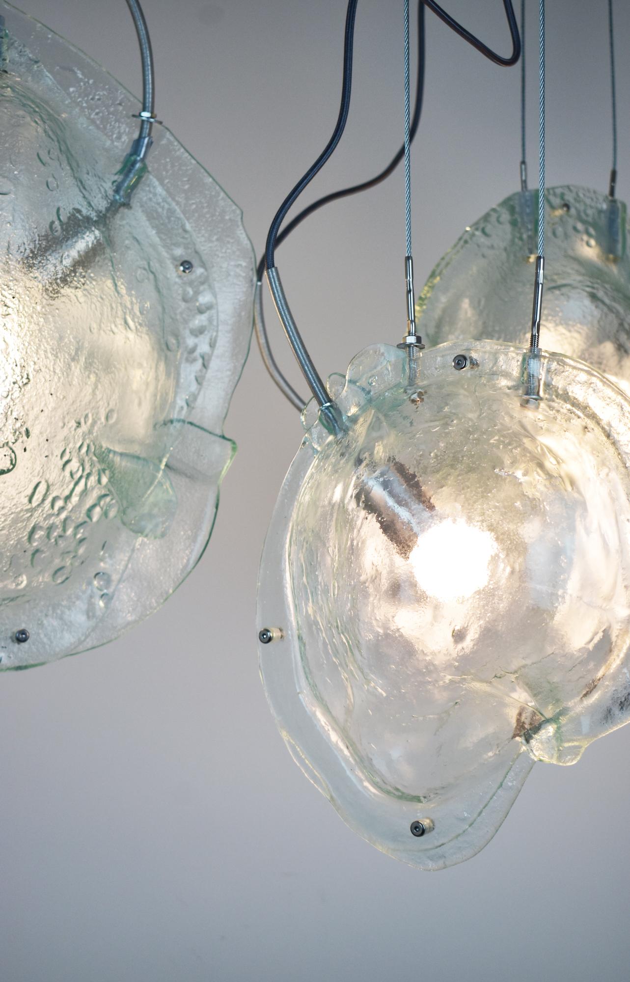 Lot de 3 lampes à suspension Madreperla Familia par A Moreno en vente 4