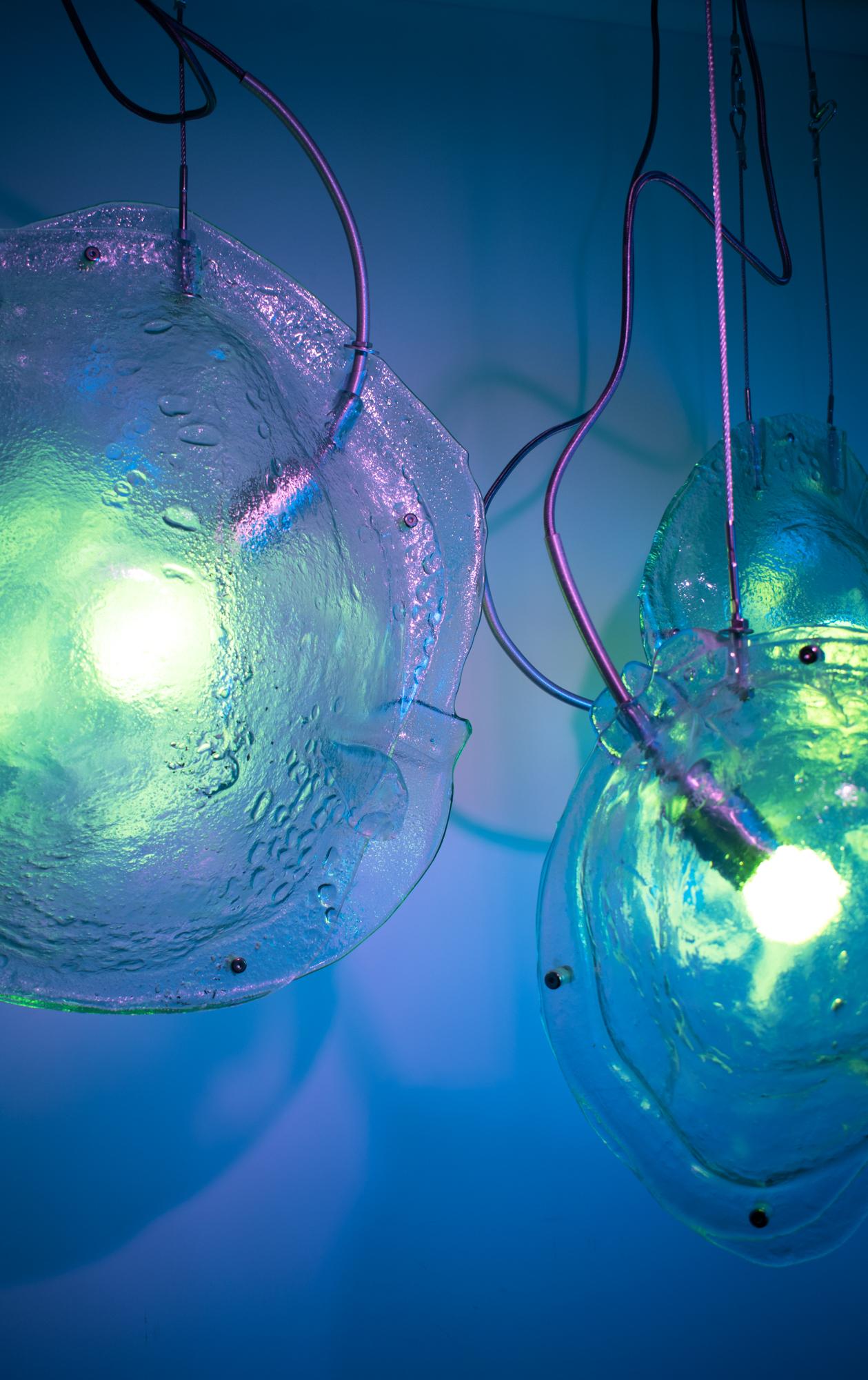 Lot de 3 lampes à suspension Madreperla Familia par A Moreno en vente 5