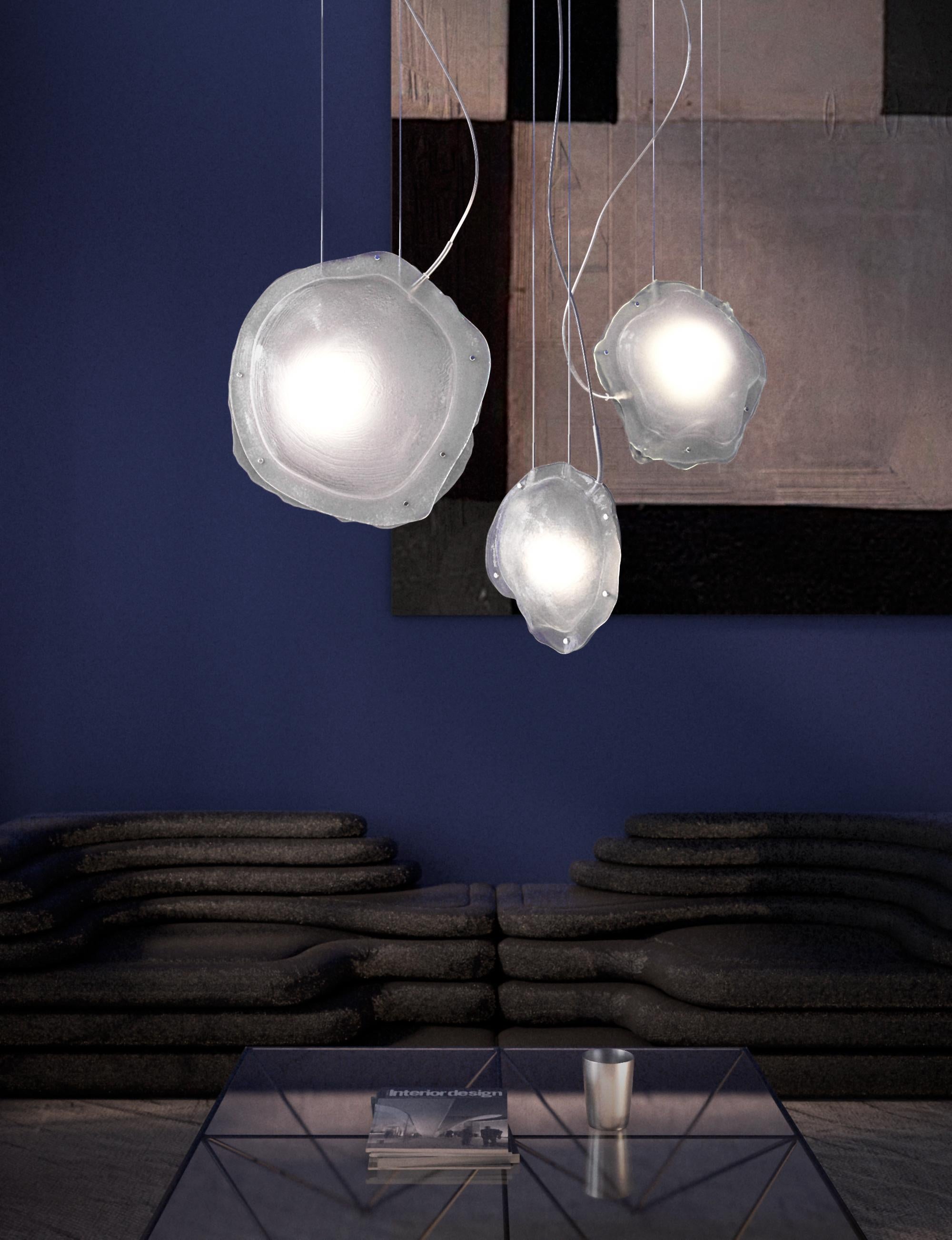 Lot de 3 lampes à suspension Madreperla Familia par A Moreno en vente 8