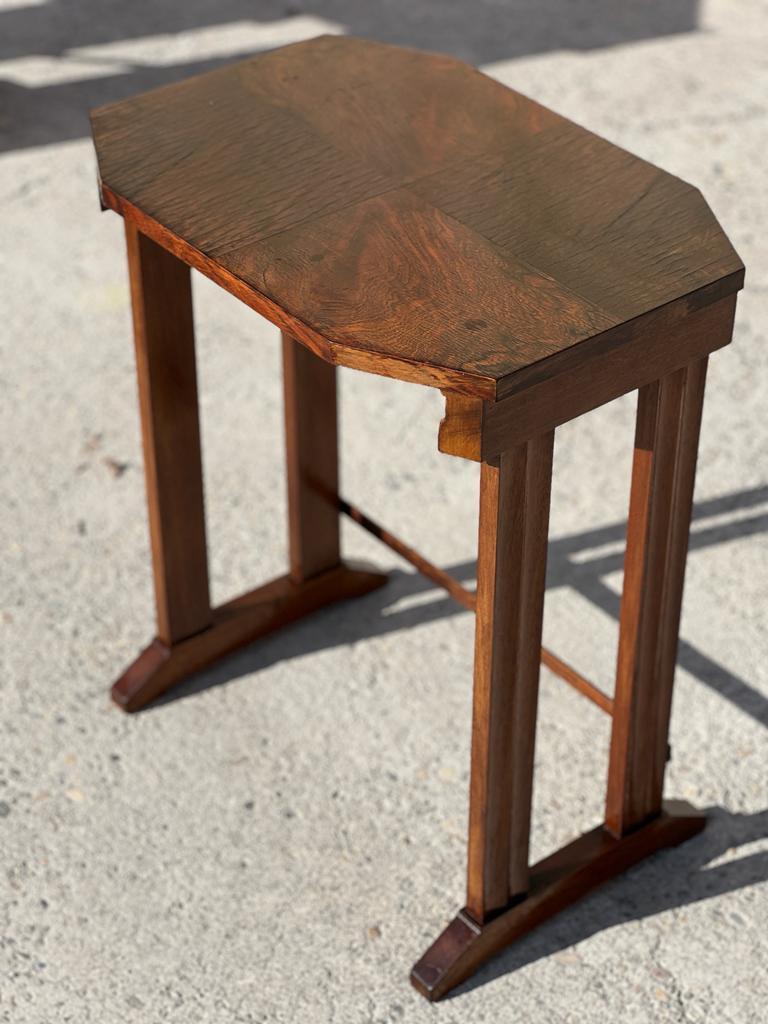 European Set of 3 mahogany nesting tables 1930. For Sale
