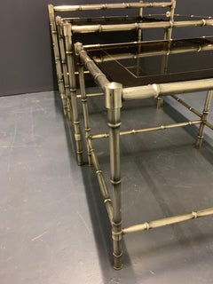 Set of 3 Maison Bagues Bamboo Style Nesting Tables