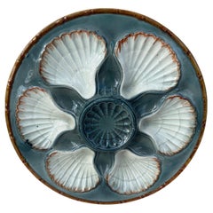 Set of 3 Majolica Oysters Plates circa 1900