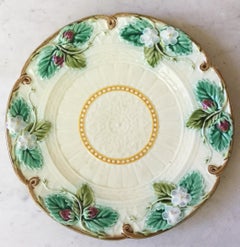 Set of 3 Majolica Sarreguemines plates Circa 1880