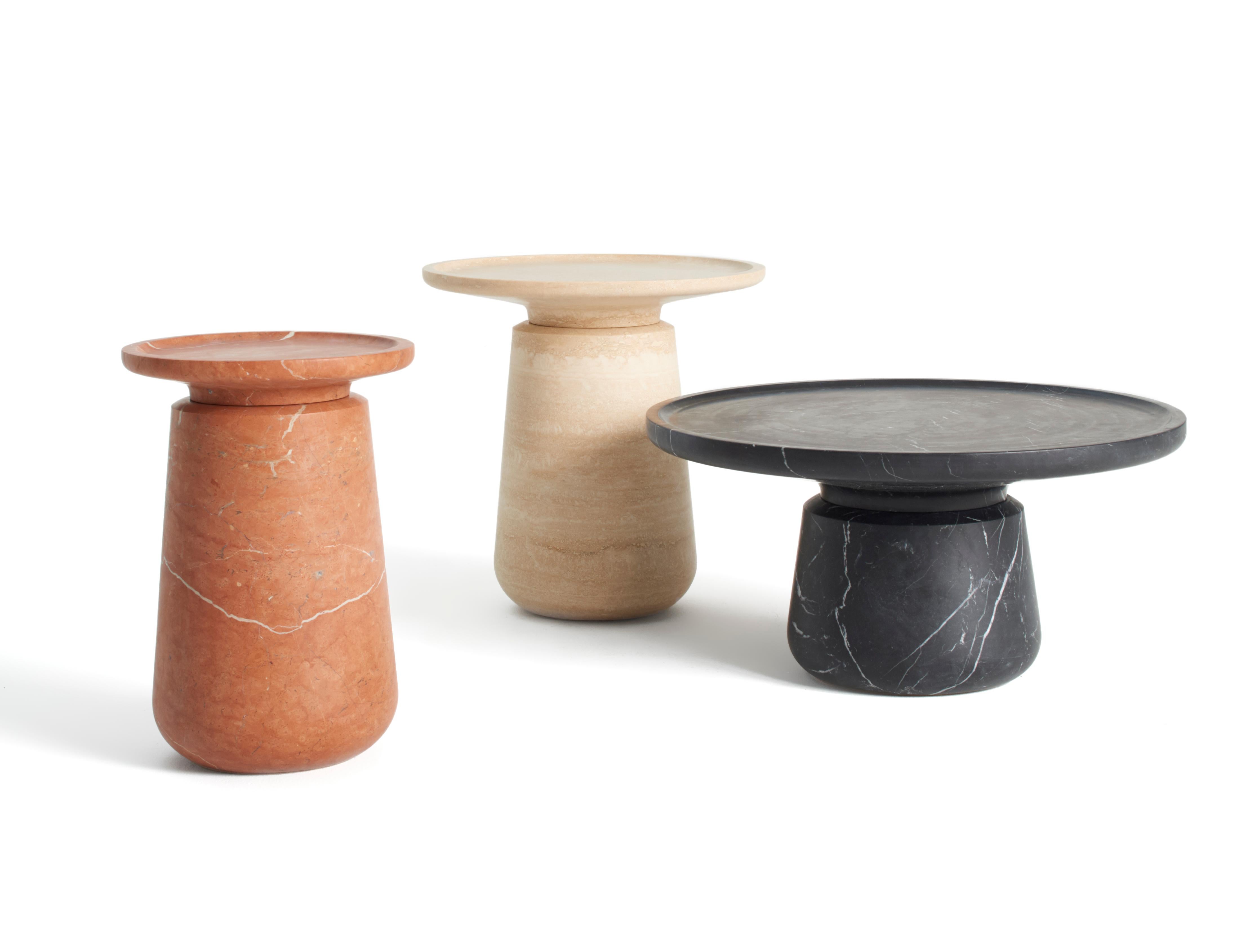 Set of 3 marble Altana side table by Ivan Colominas
Dimensions: 29.4 x 75 x 36, 23 x 54 x 54, 23 x 38 x 54
Materials: Nero Marquinia, Travertino, Rosso Alicante

Ivan Colominas studied Industrial Design at the UCH-CEU in Valencia, where he also