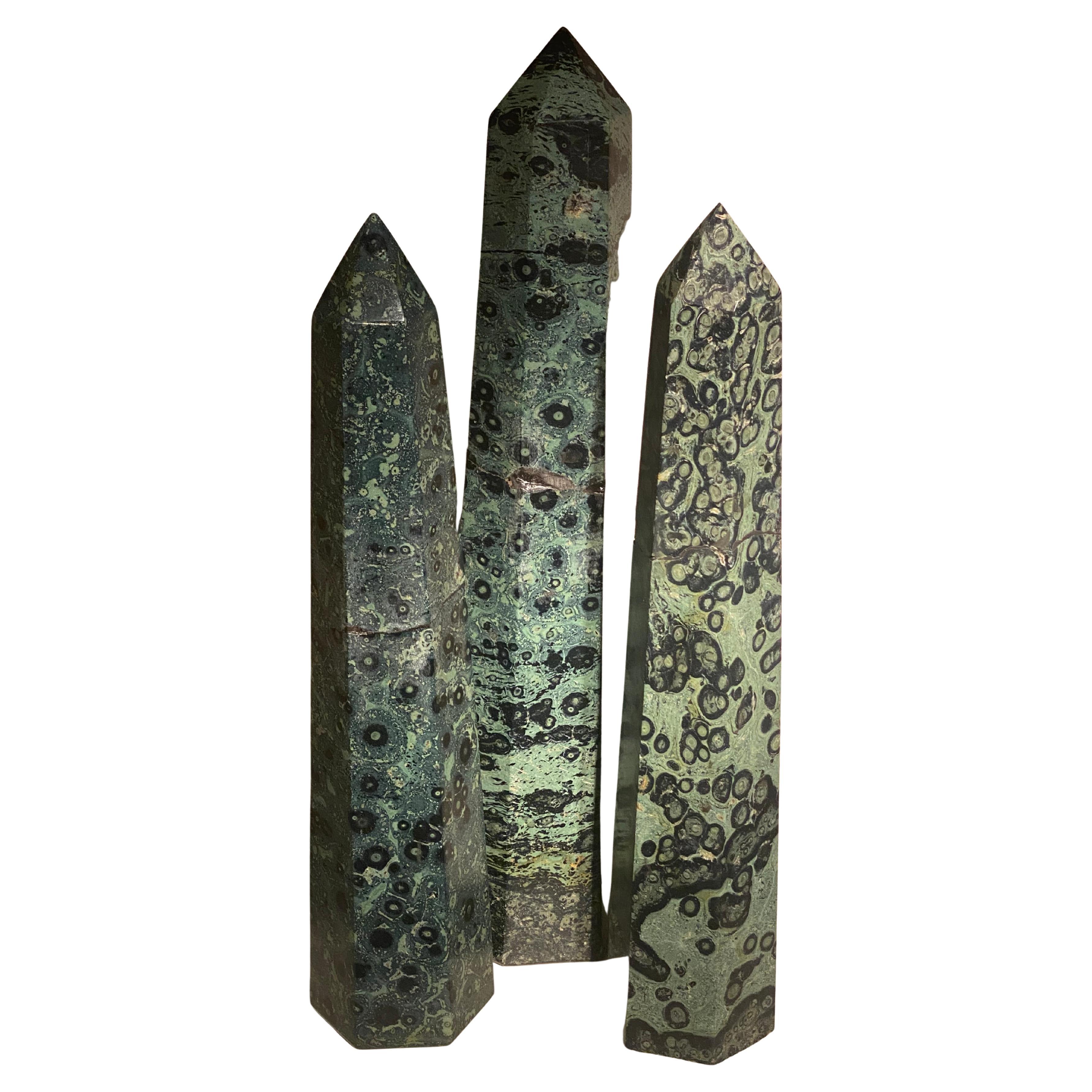 Set of 3 Marble Obelisks