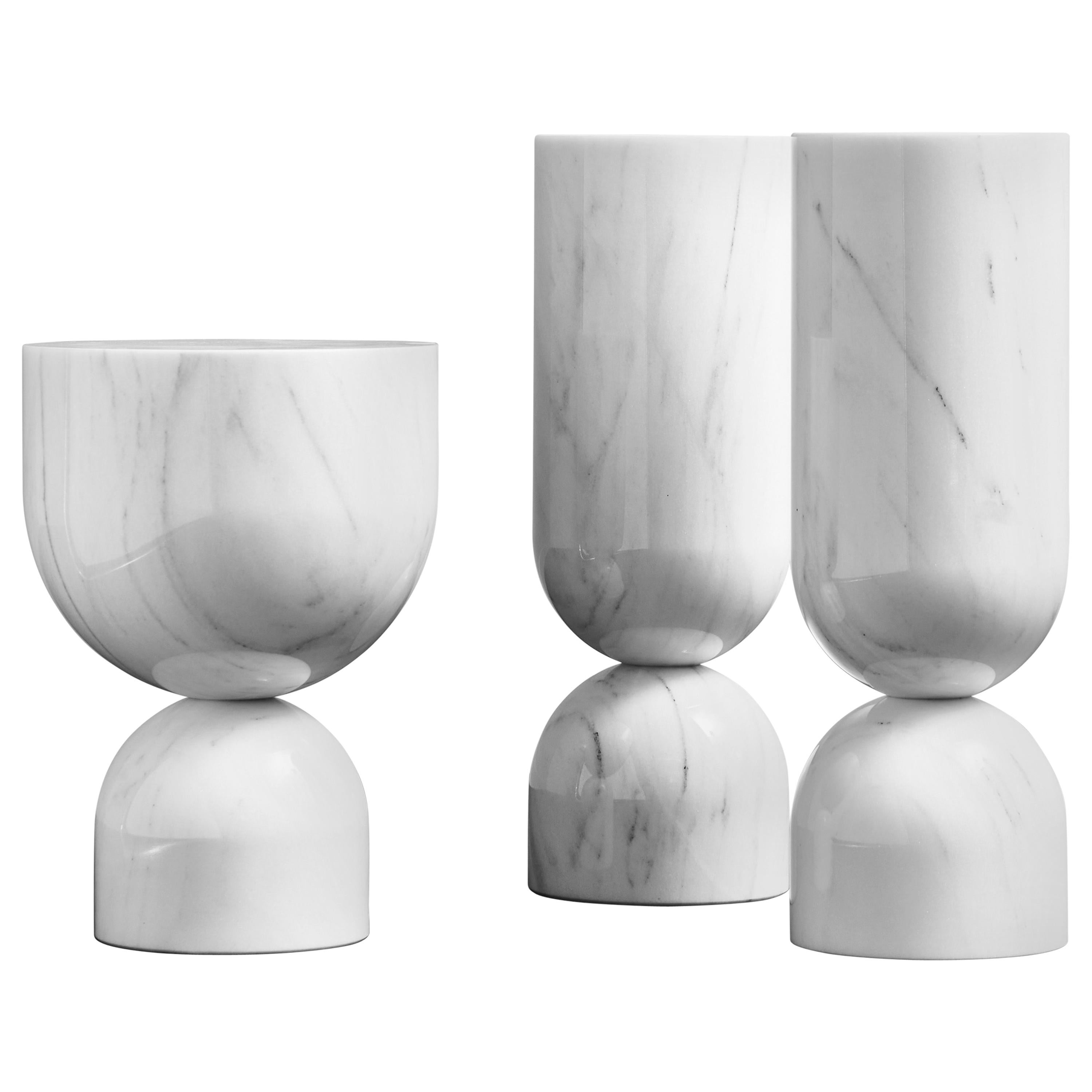 Set of 3 Marble Pedestals at Cost Price