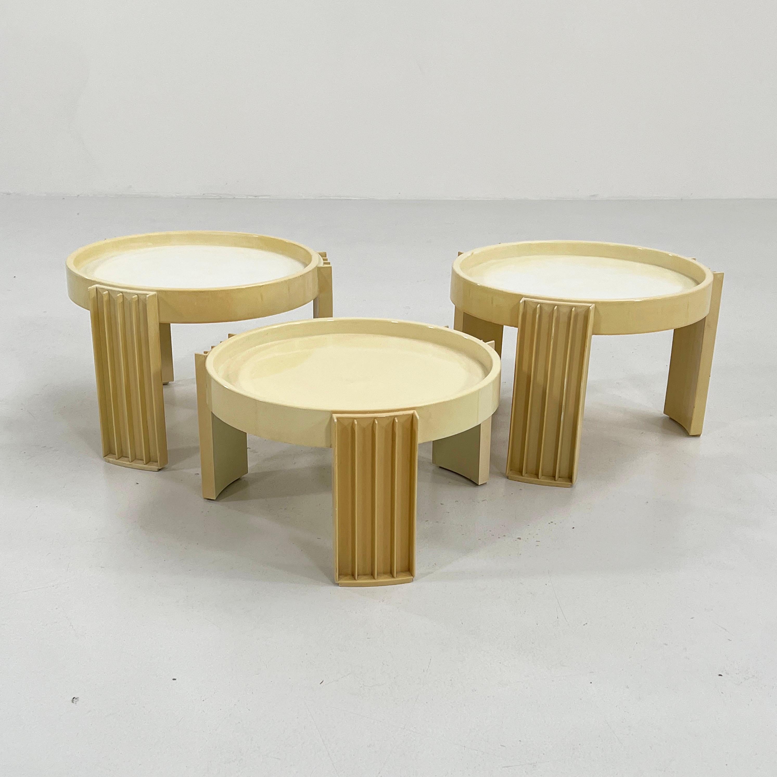 Italian Set of 3 Marema Stacking Tables by Gianfranco Frattini for Cassina, 1960s